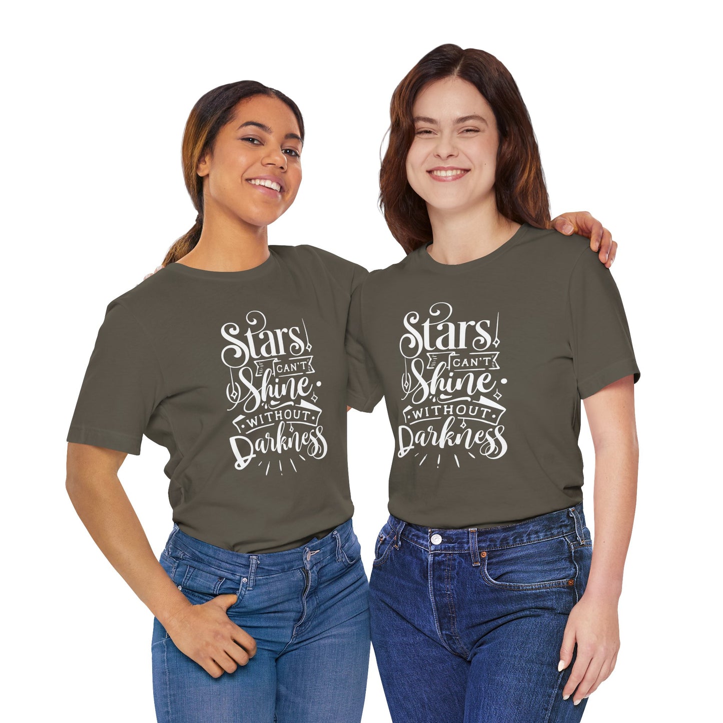 Stars Can't Shine Without Darkness Unisex Jersey Short Sleeve Tee