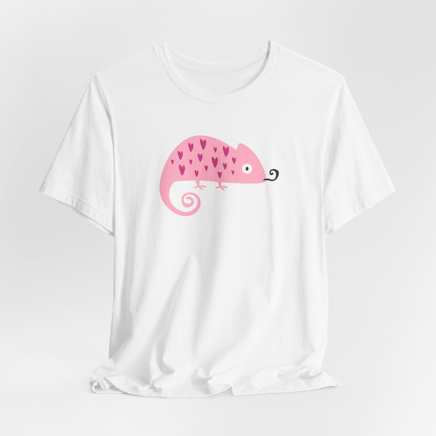Pink Chameleon Love Heartfelt Charm Unisex Jersey Short Sleeve Tee