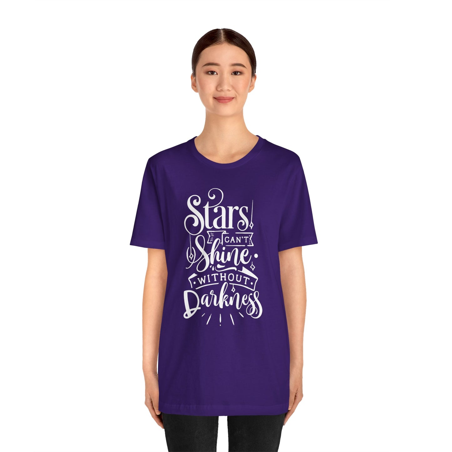 Stars Can't Shine Without Darkness Unisex Jersey Short Sleeve Tee