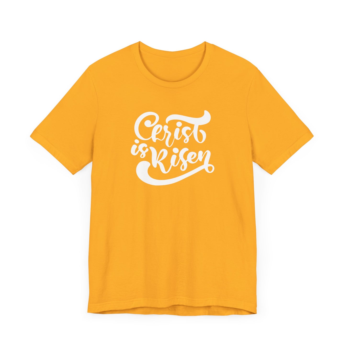 Christ is Risen White Print Unisex Jersey Short Sleeve Tee
