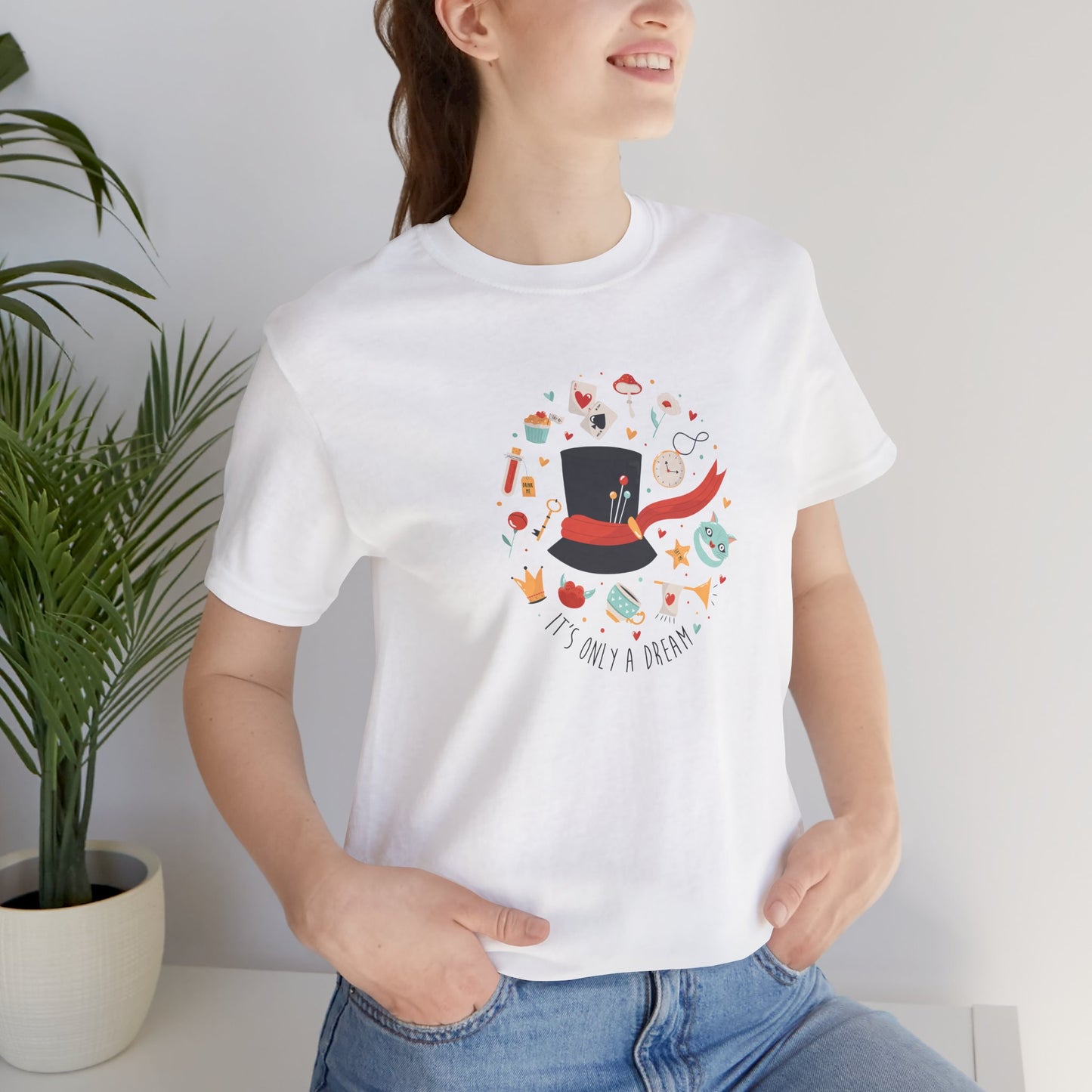 It's Only A Dream Alice In Wonderland Inspired Unisex Jersey Short Sleeve Tee