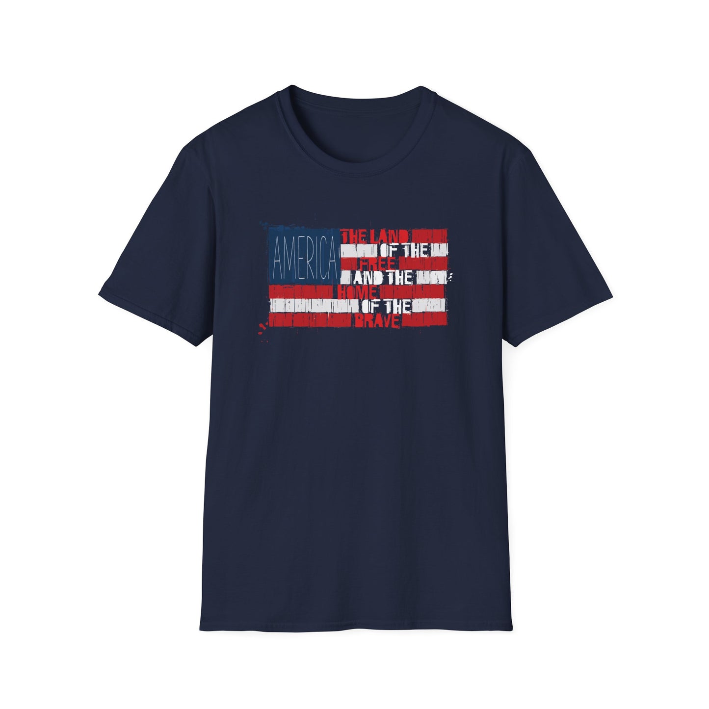 America The Land Of The Free Unisex Softstyle T-Shirt