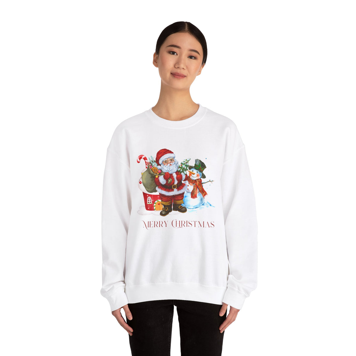 Unisex Heavy Blend Crewneck Sweatshirt Classic Santa & Snowman π
βοΈβ¨