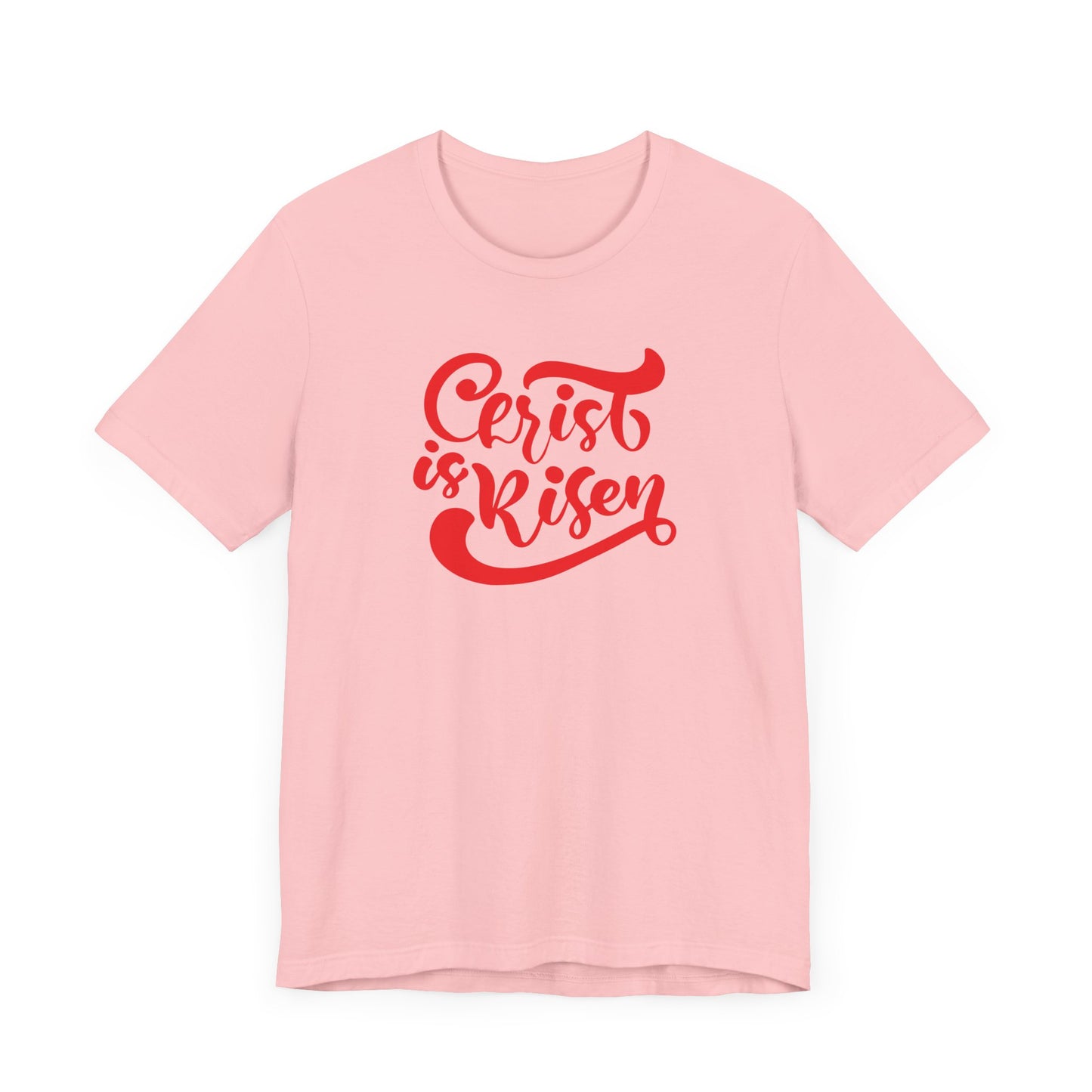 Christ is Risen Red Print Unisex Jersey Short Sleeve Tee