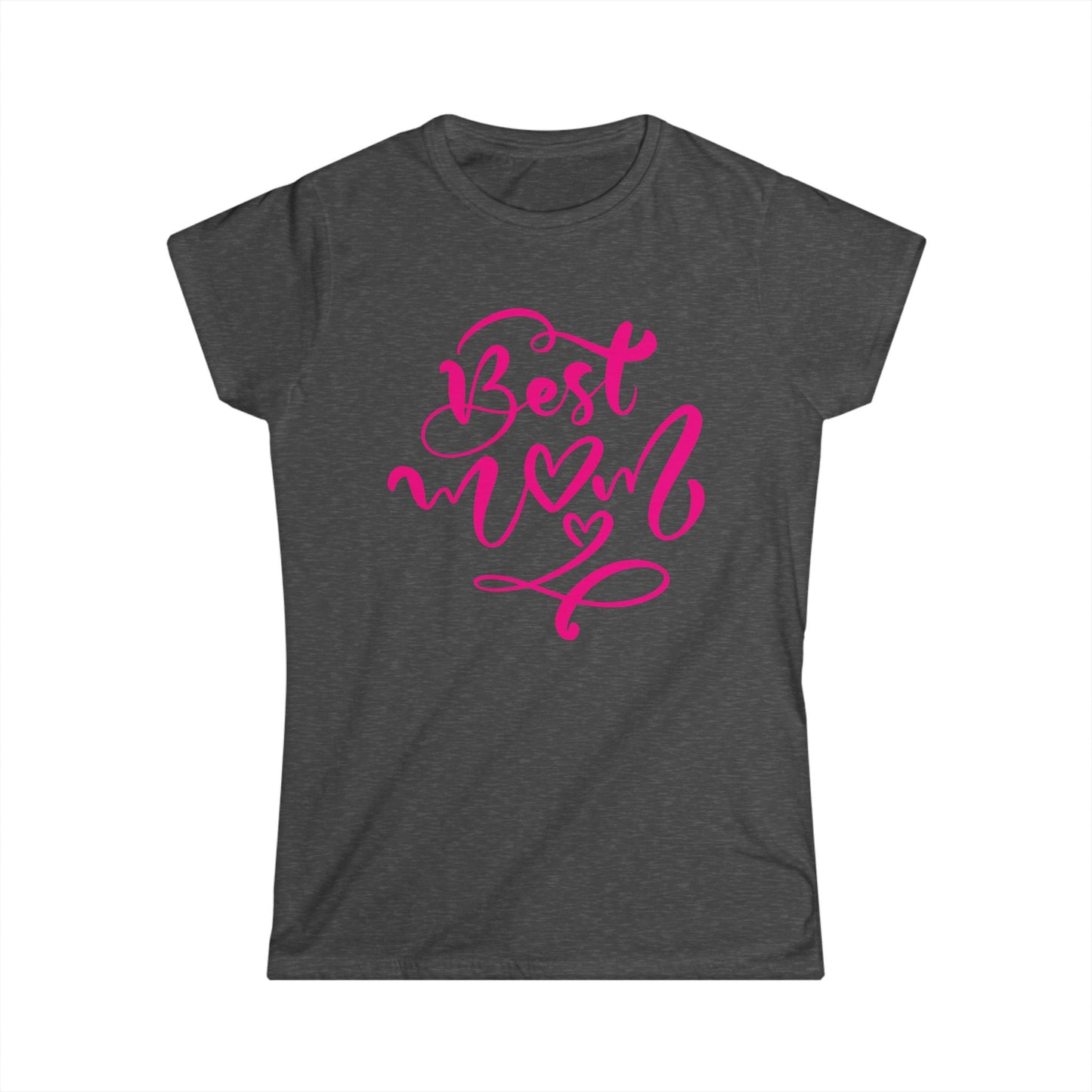 Best Mom Pink Color Print Women's Softstyle Tee