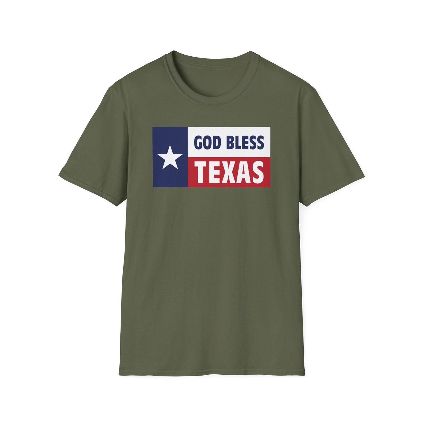 God Bless Texas Unisex Softstyle T-Shirt