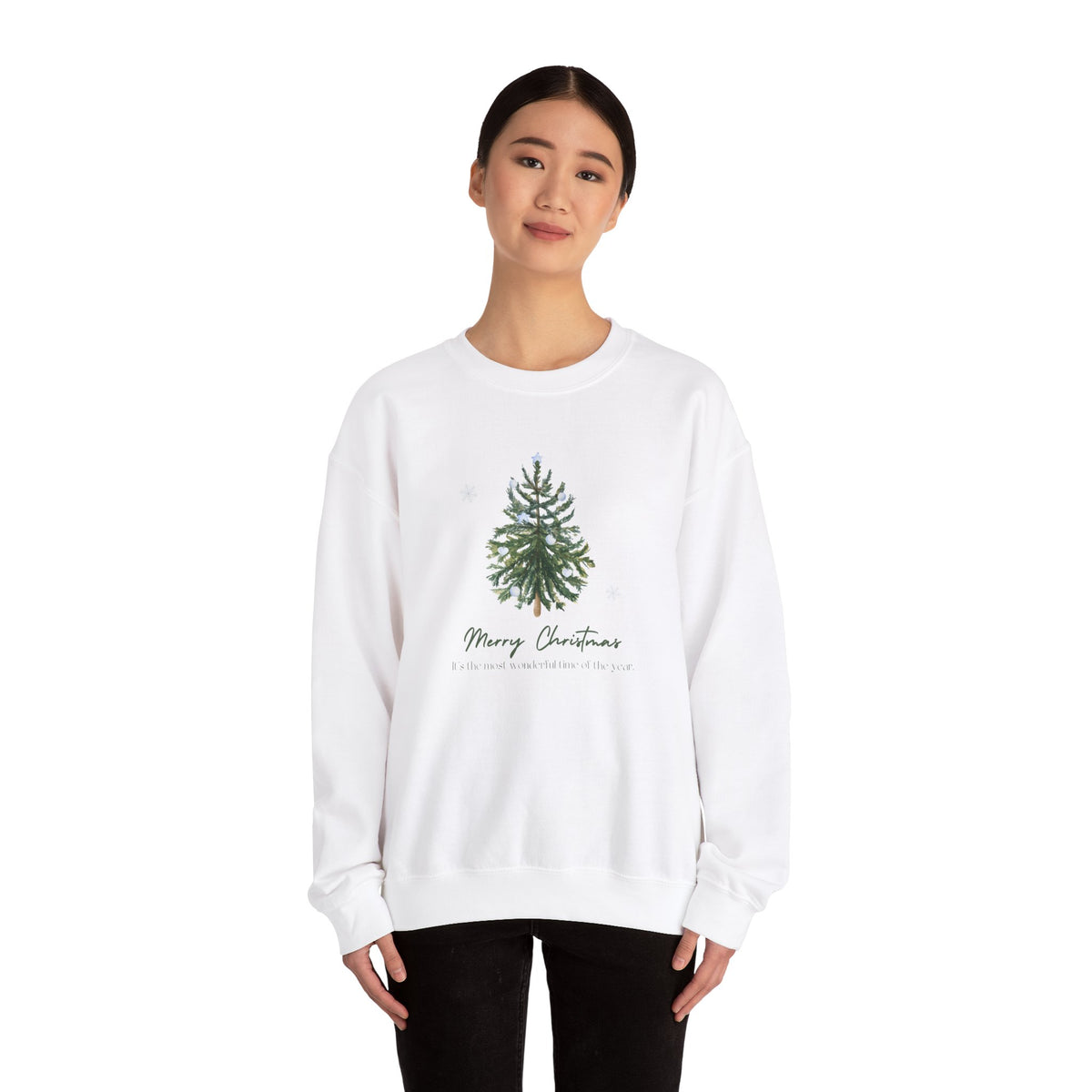 Unisex Heavy Blend Crewneck Sweatshirt Merry Christmas The Most Wonderful Time of the Year πβοΈβ¨