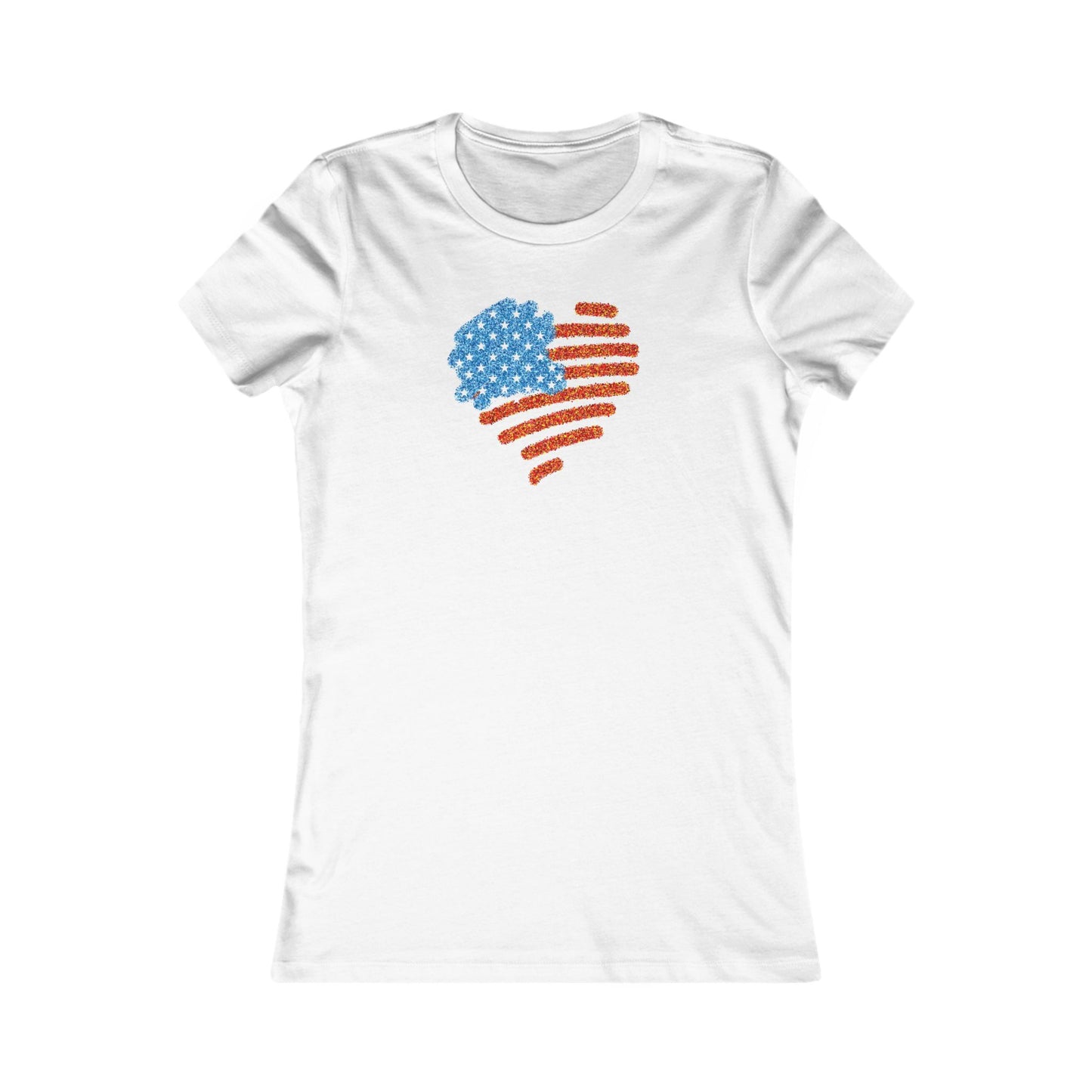Patriotic Heartbeat Women's Favorite Tee