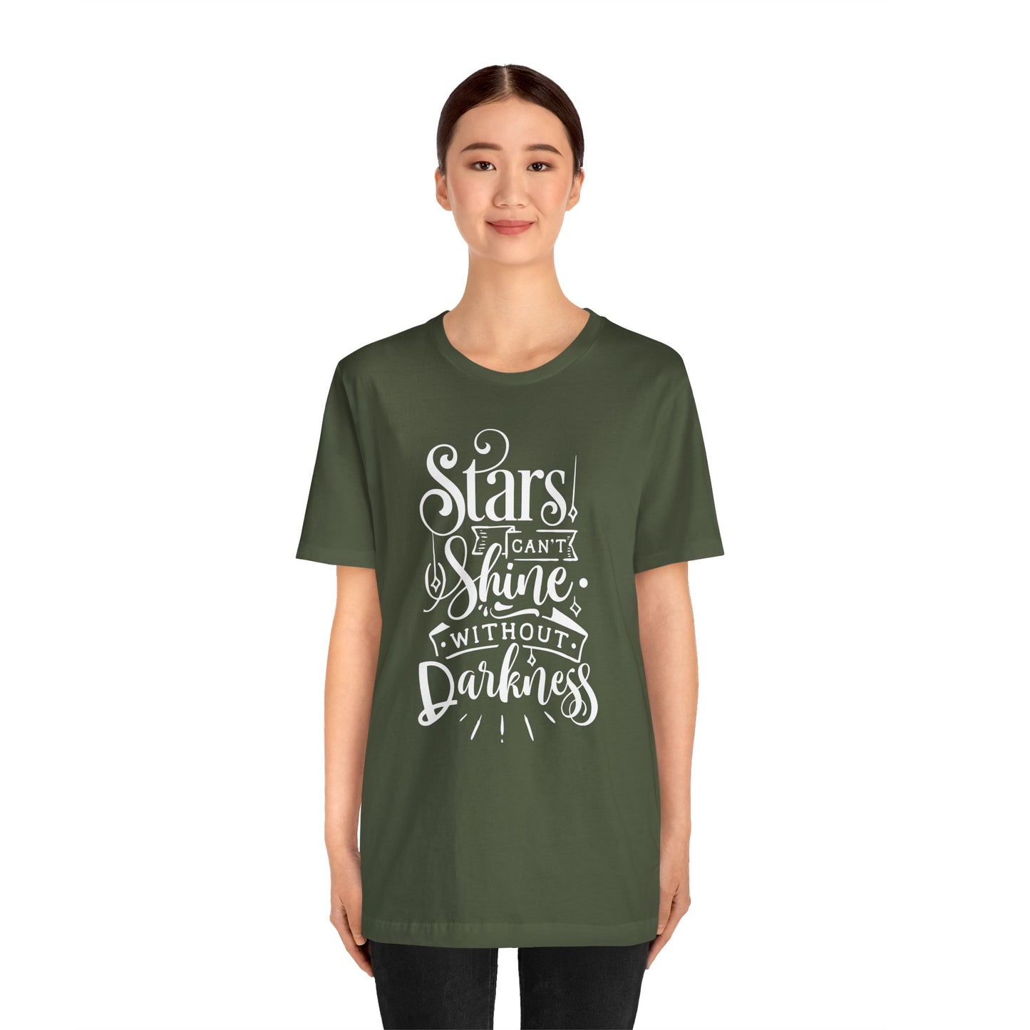 Stars Can't Shine Without Darkness Unisex Jersey Short Sleeve Tee