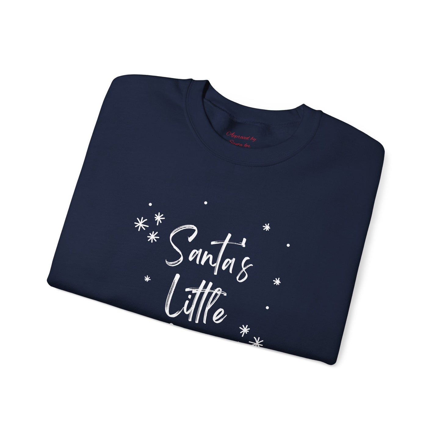 Unisex Heavy Blend Crewneck Sweatshirt Santa's Little Helper with Snowflakes π
βοΈβ¨