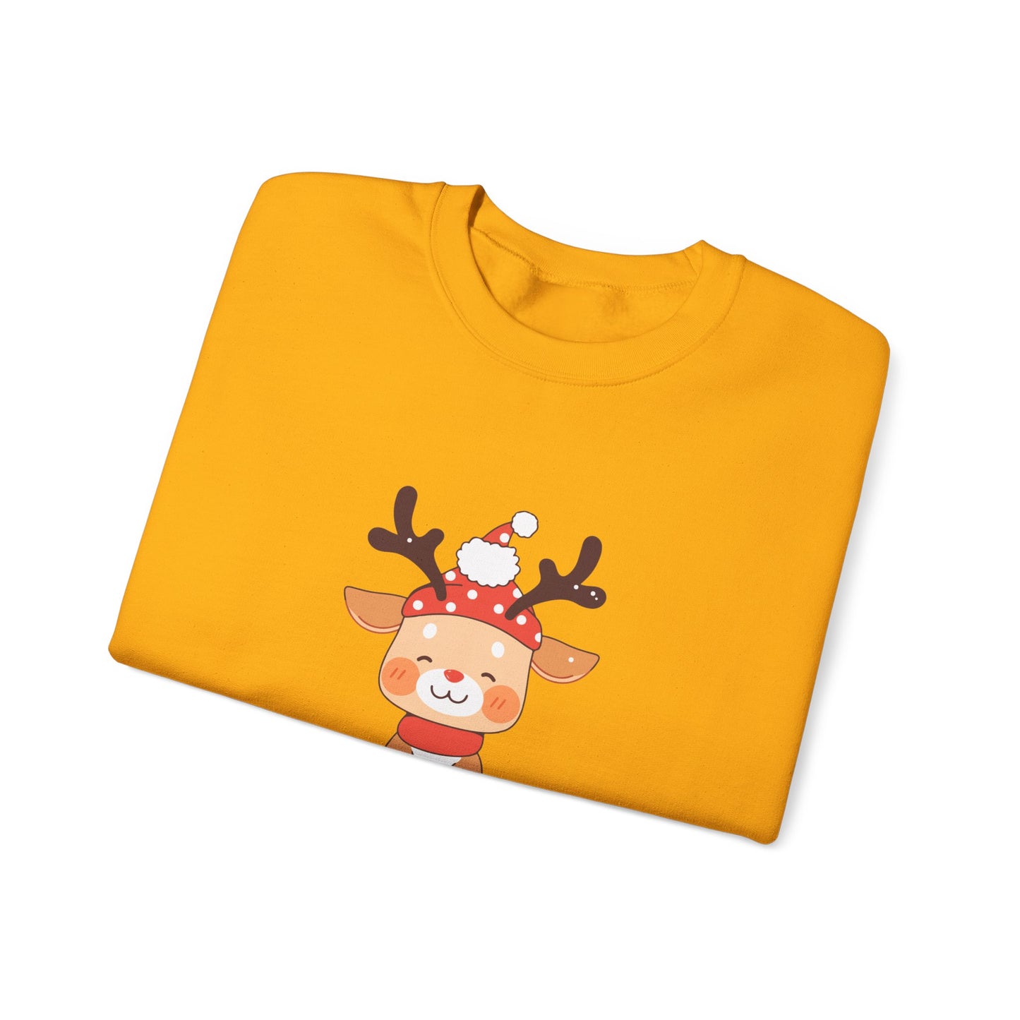 Unisex Heavy Blend Crewneck Sweatshirt Sitting Deer with Christmas ππ¦β¨