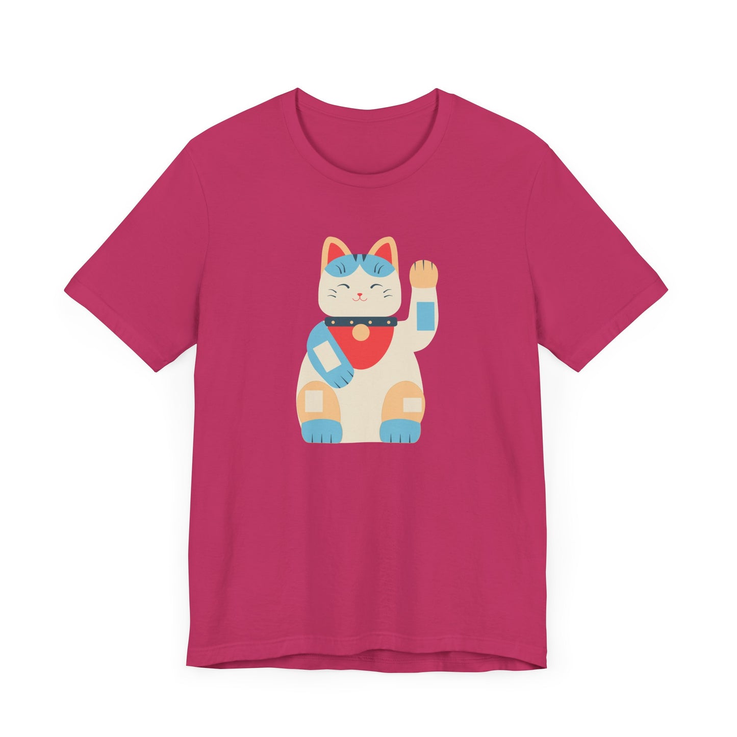 Good Vibes With Maneki-Neko Cat Unisex Jersey Short Sleeve Tee