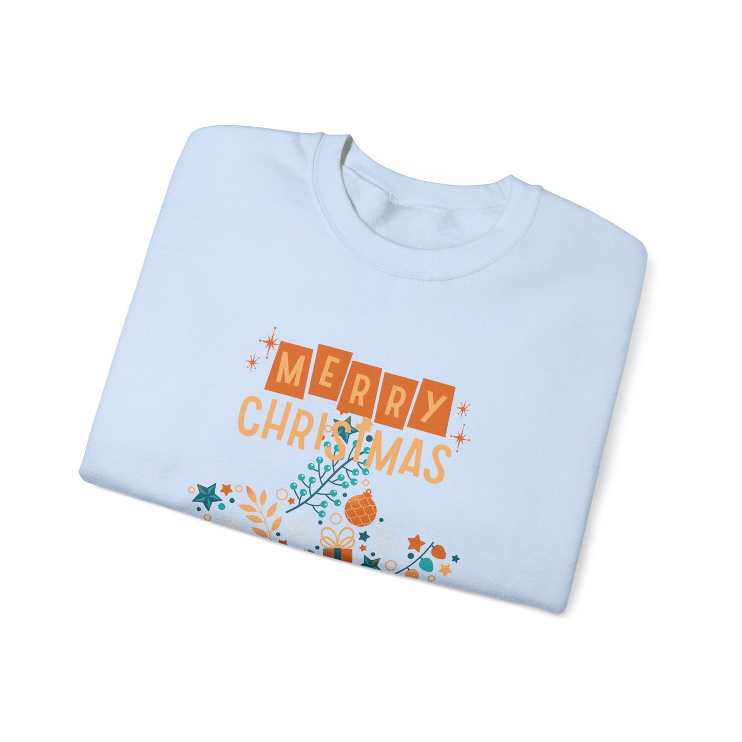 Unisex Heavy Blend Crewneck Sweatshirt Star-Shaped Christmas Montage πβοΈβ¨