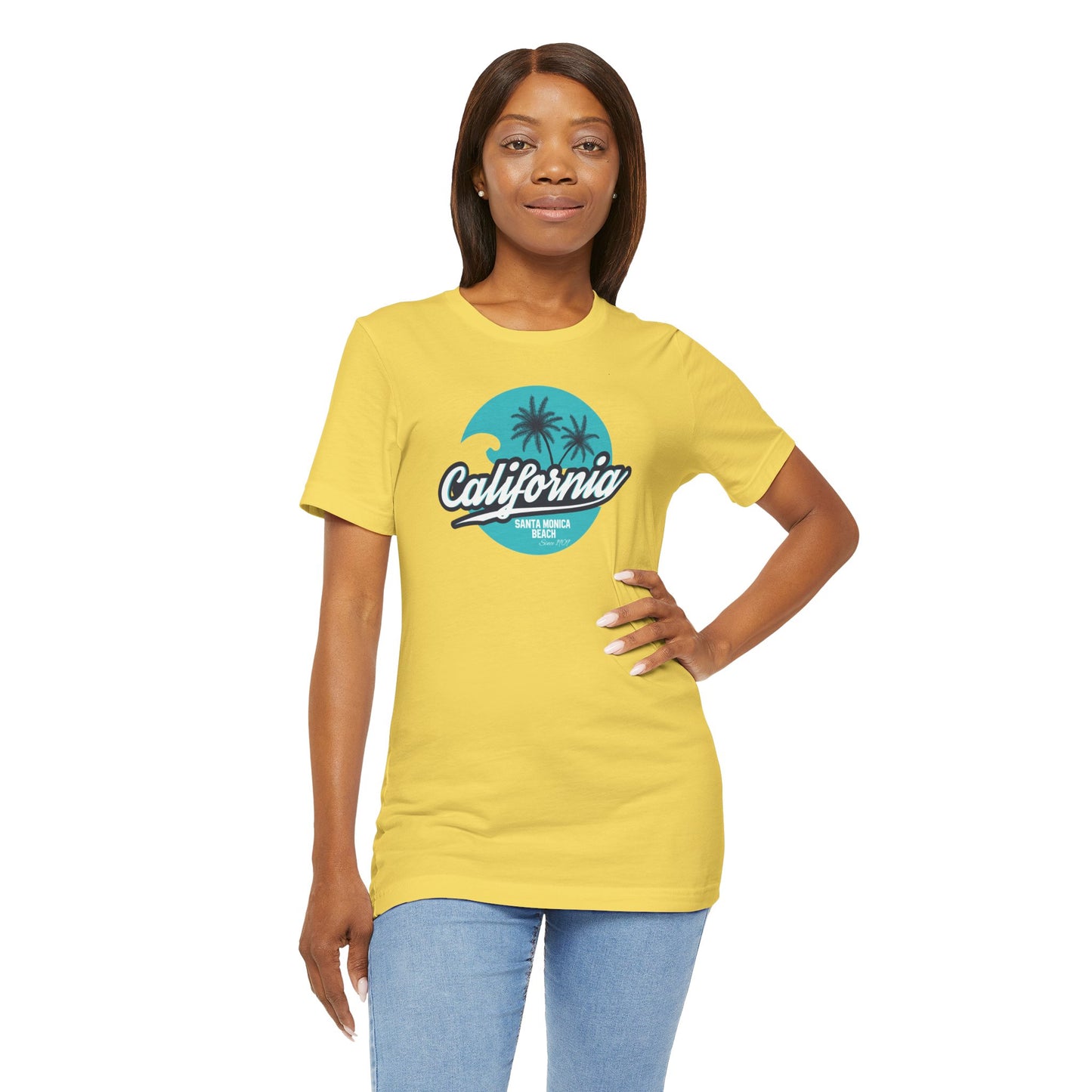 California Santa Monica Beach Unisex Jersey Short Sleeve Tee