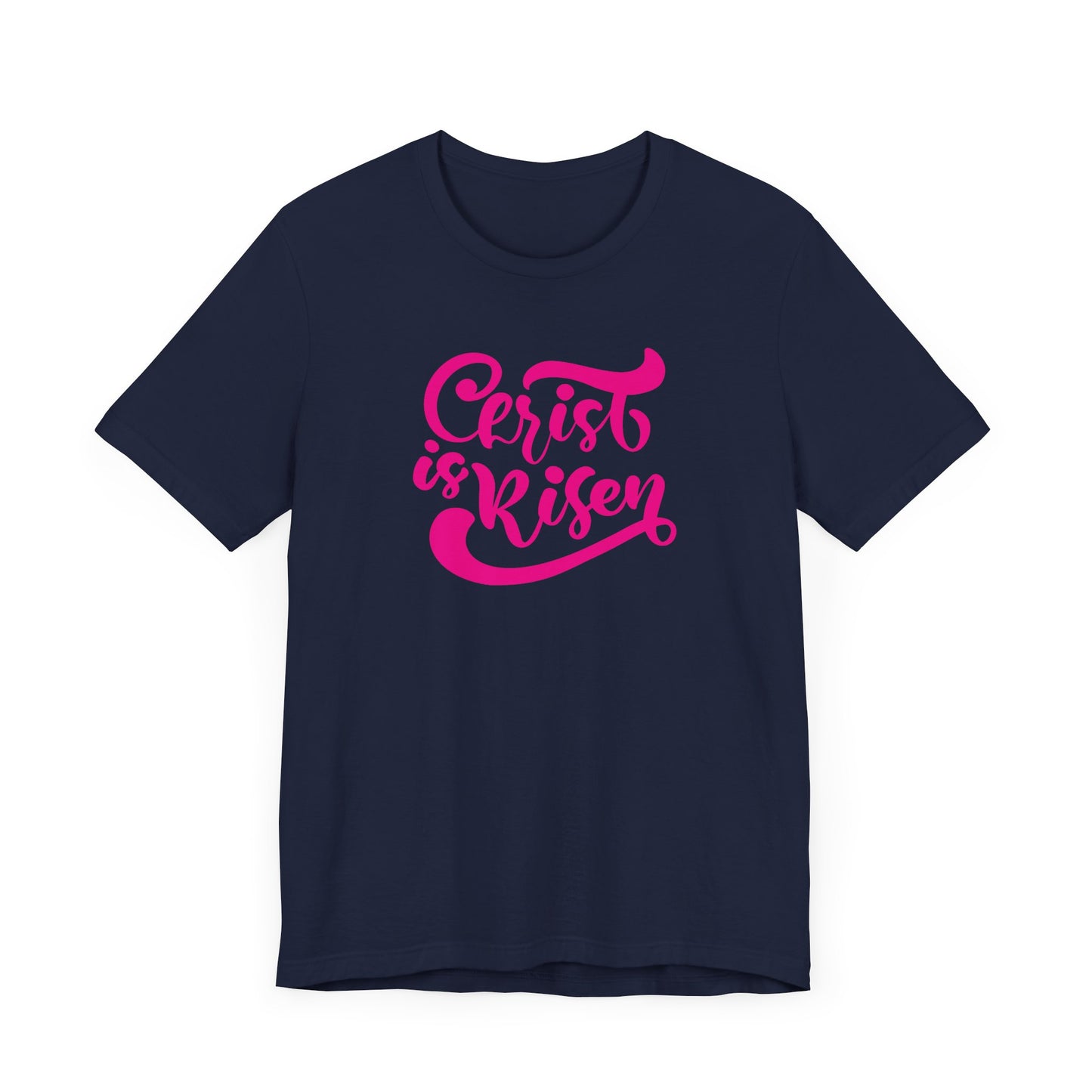 Christ is Risen Pink Print Unisex Jersey Short Sleeve Tee
