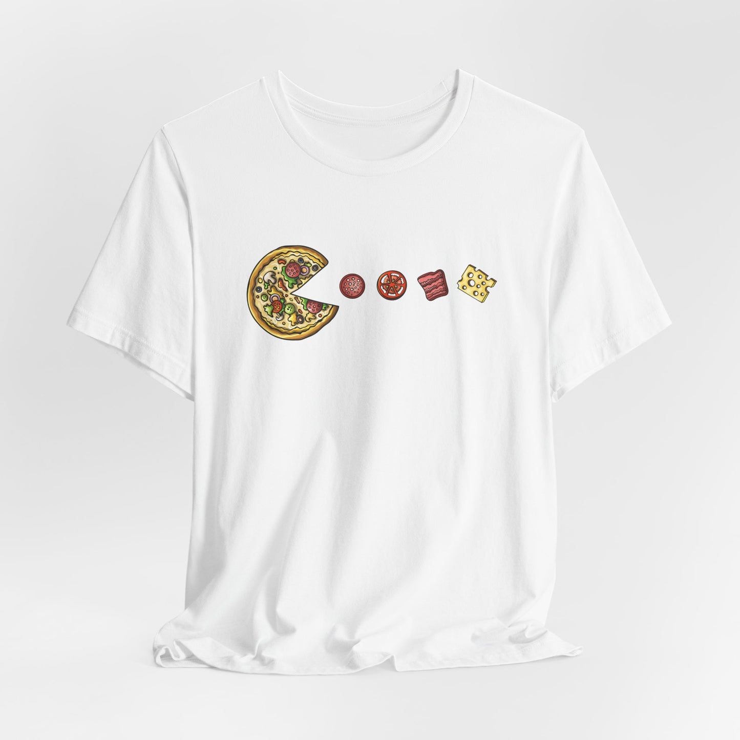 Pizza Pacman Unisex Jersey Short Sleeve Tee
