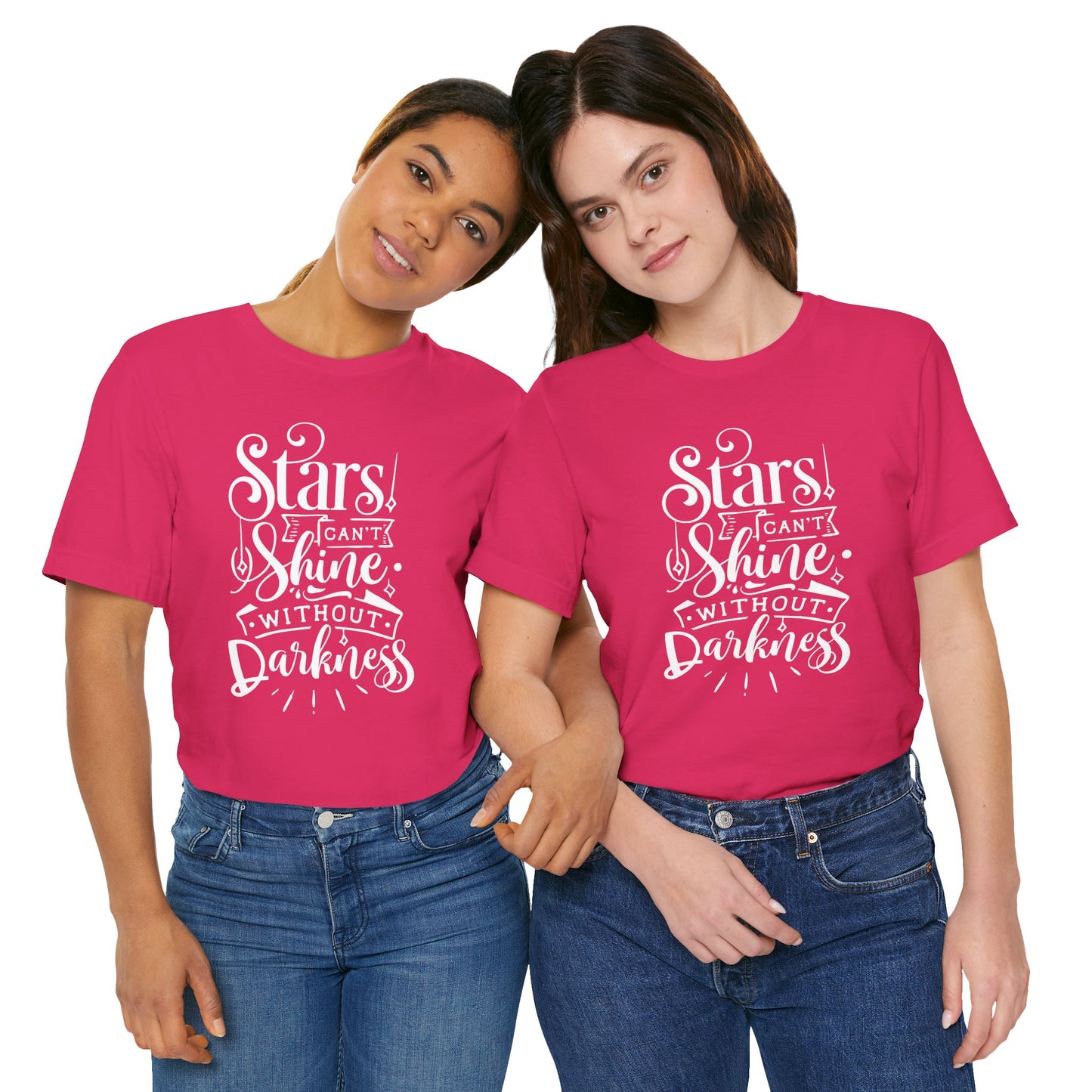 Stars Can't Shine Without Darkness Unisex Jersey Short Sleeve Tee