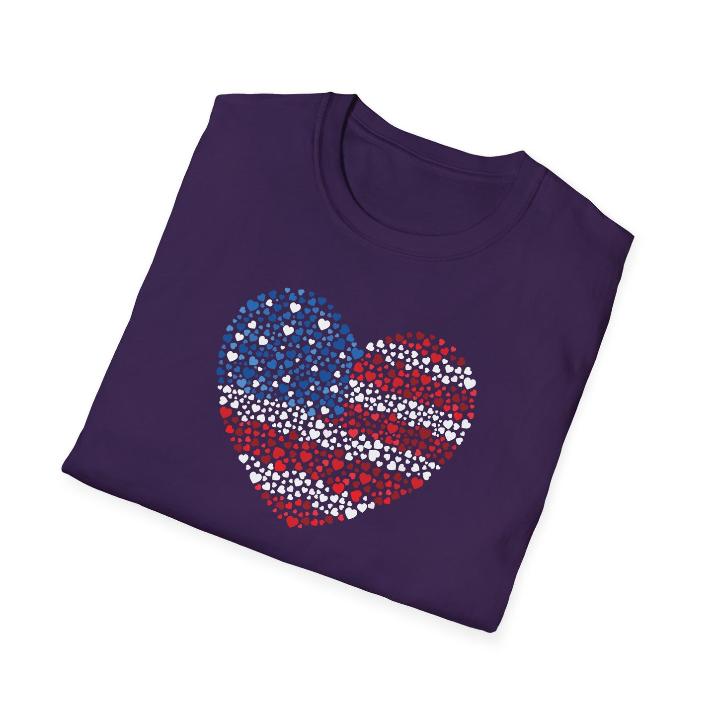 Patriotic Heartbeat Unisex Softstyle T-Shirt