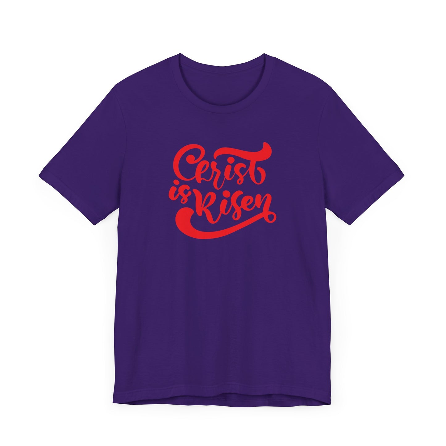 Christ is Risen Red Print Unisex Jersey Short Sleeve Tee