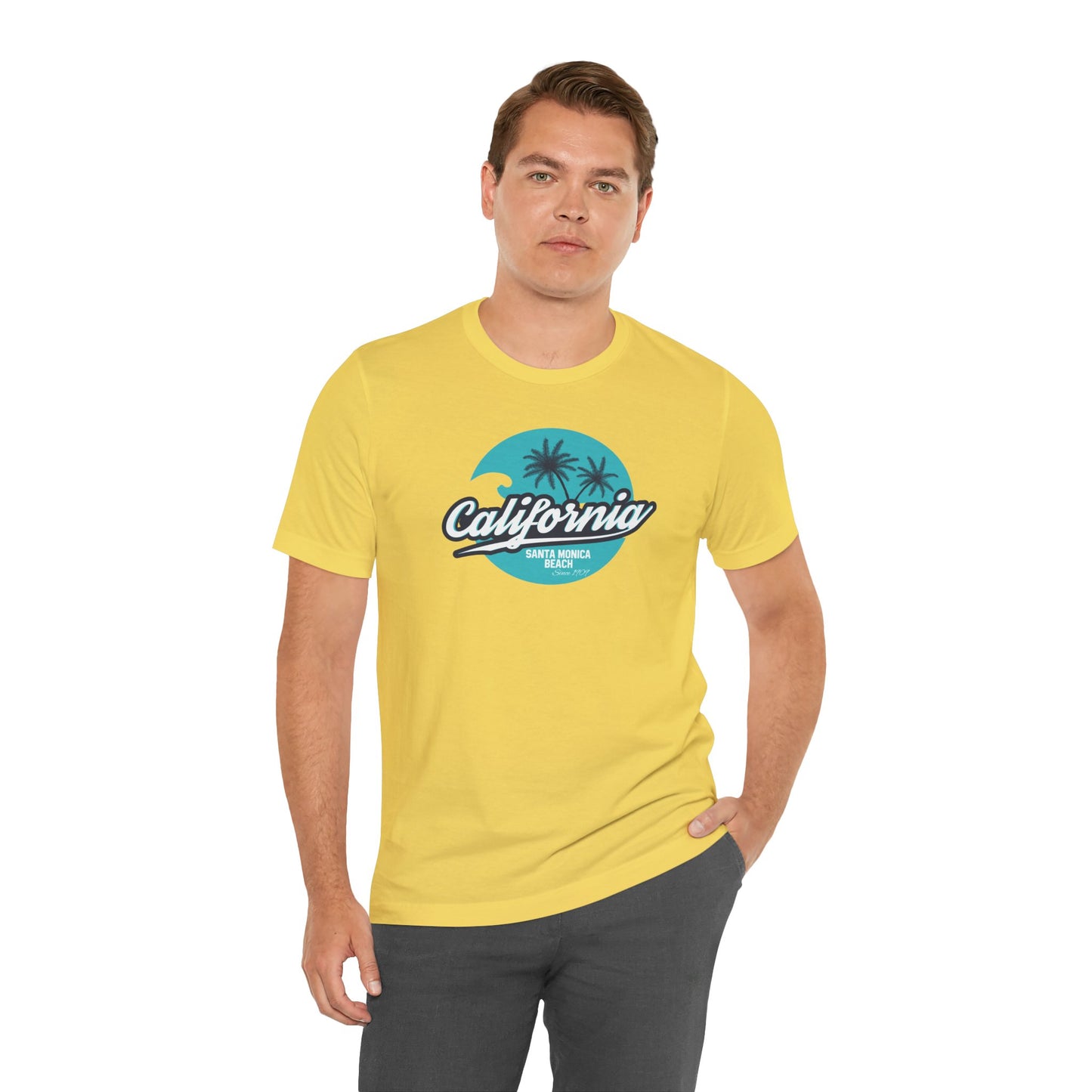 California Santa Monica Beach Unisex Jersey Short Sleeve Tee
