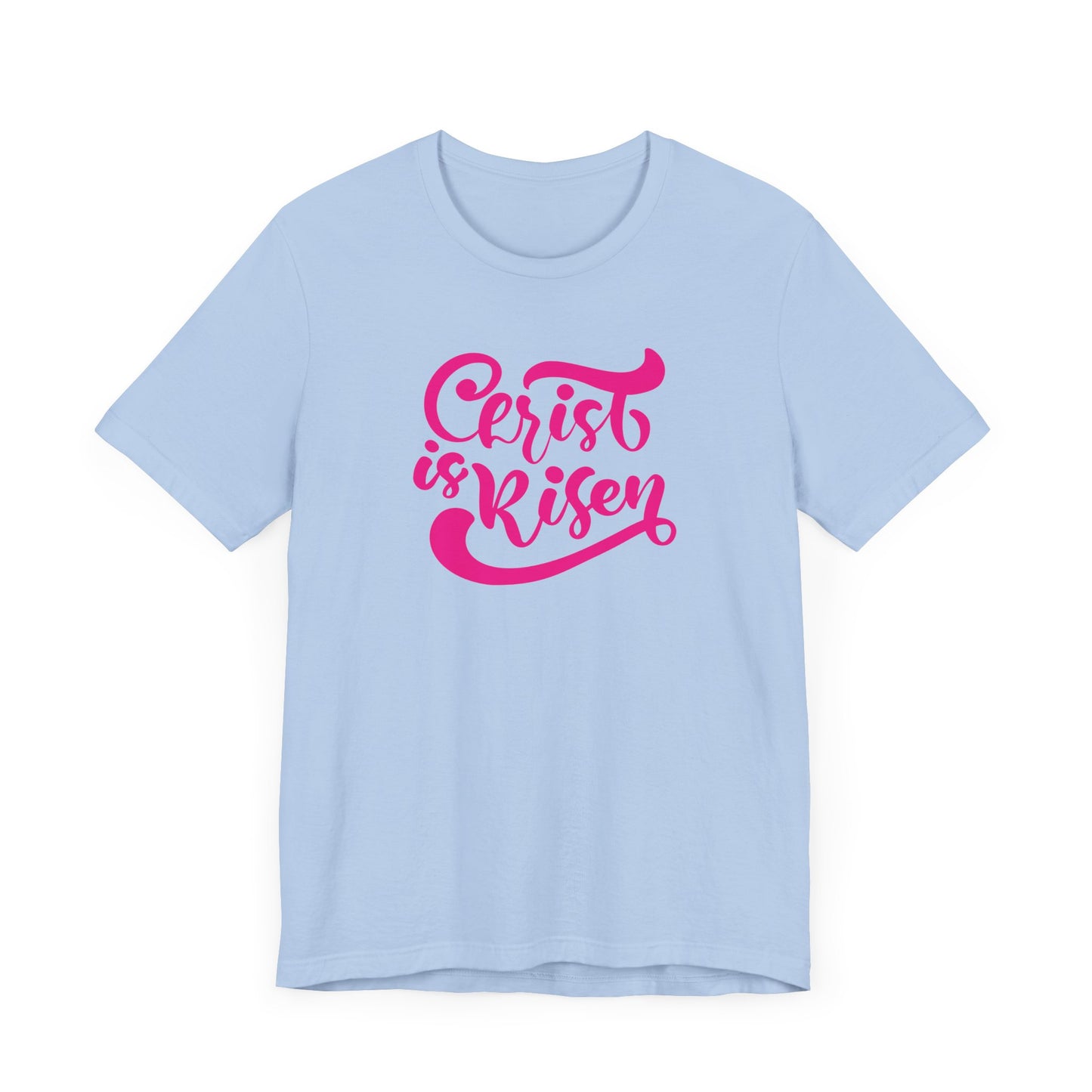 Christ is Risen Pink Print Unisex Jersey Short Sleeve Tee