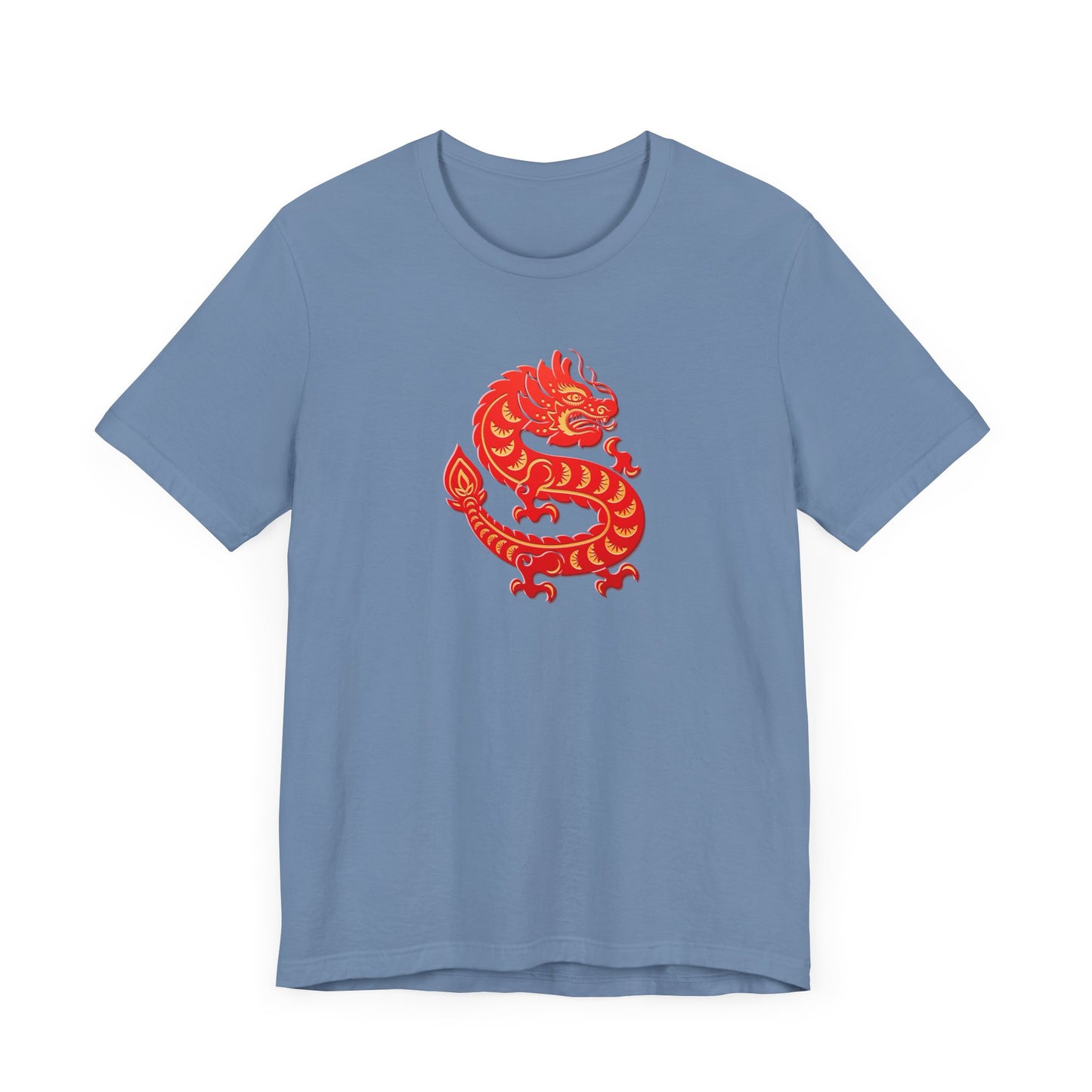 Unisex Jersey Short Sleeve Tee Dragon Magic Chinese New Year Red & Yellow