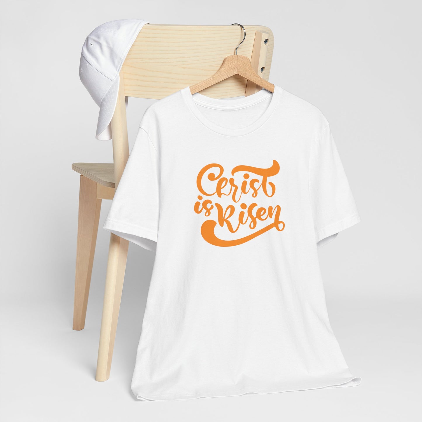Christ is Risen Orange Print Unisex Jersey Short Sleeve Tee