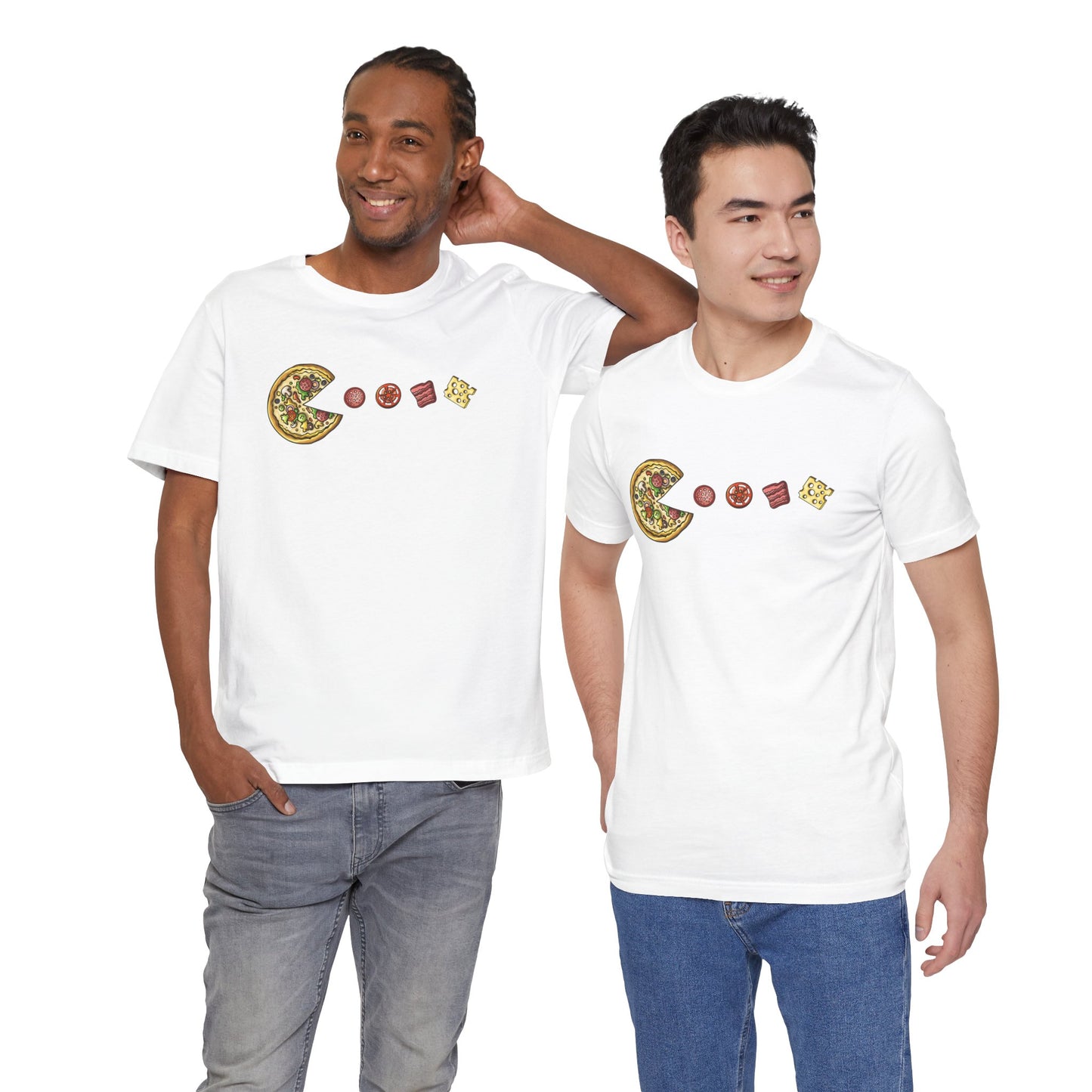 Pizza Pacman Unisex Jersey Short Sleeve Tee