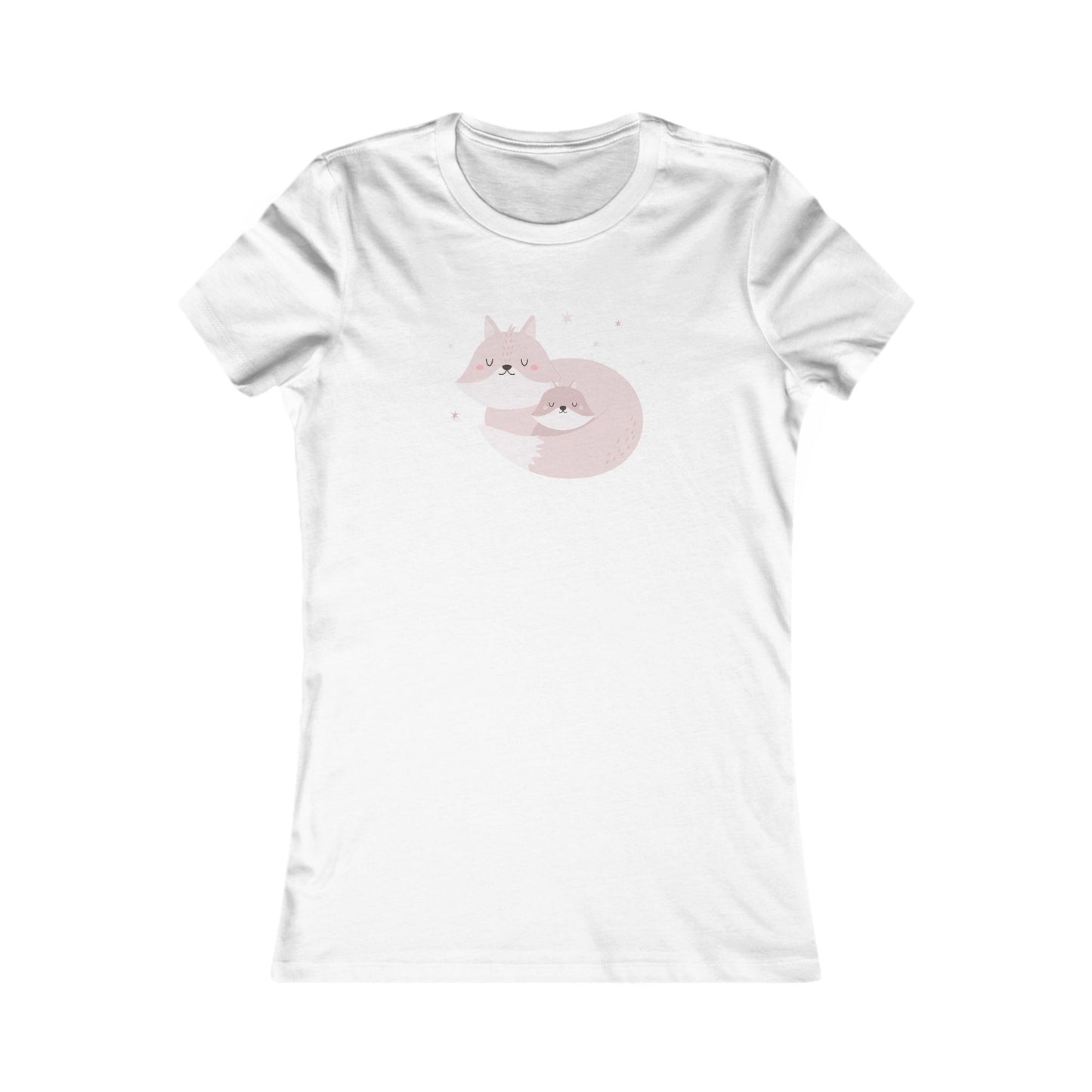 Fox Family Cuddle Adorable Fox Mom and Baby Snuggle Women's Favorite Tee