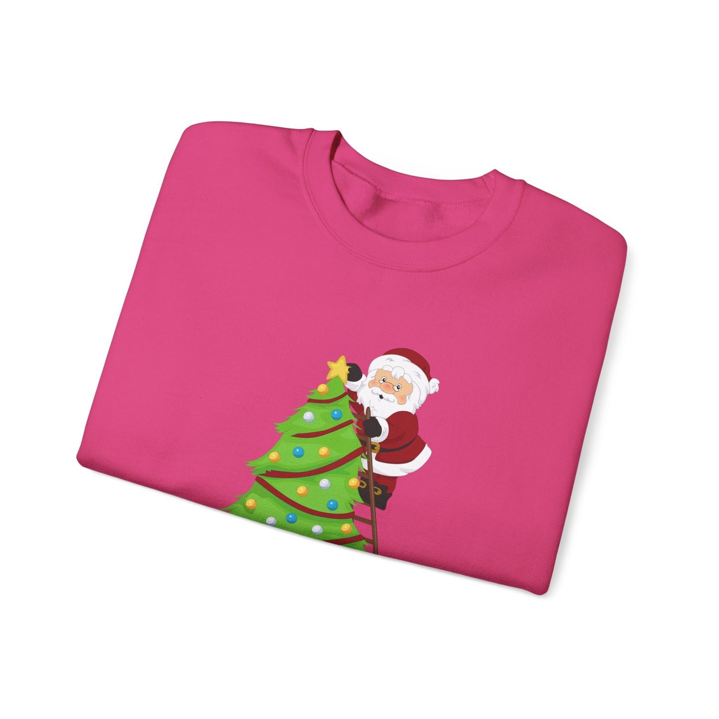 Unisex Heavy Blend Crewneck Sweatshirt Santa Climbing Ladder Merry Christmas π
πβ¨