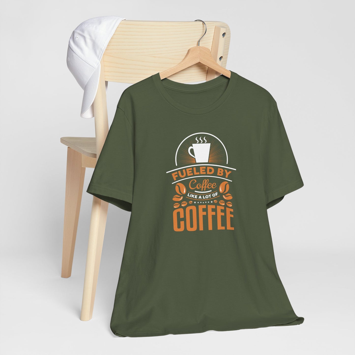 Fueled By Coffee Like A Lot Of Coffee Unisex Jersey Short Sleeve Tee