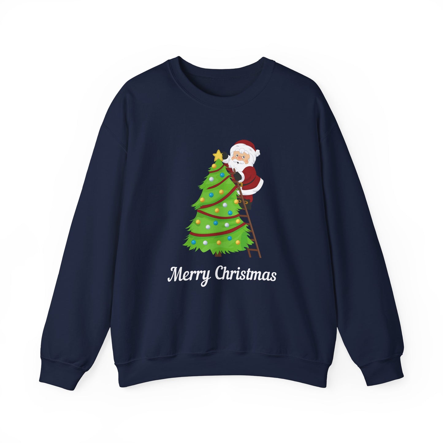 Unisex Heavy Blend Crewneck Sweatshirt Santa Climbing Ladder Merry Christmas π
πβ¨