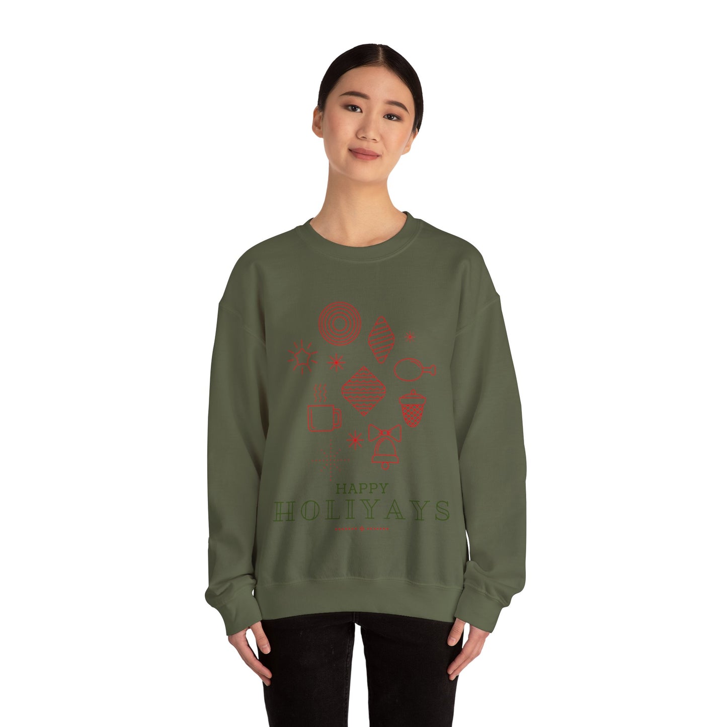 Unisex Heavy Blend Crewneck Sweatshirt Happy Holiyays πβ¨