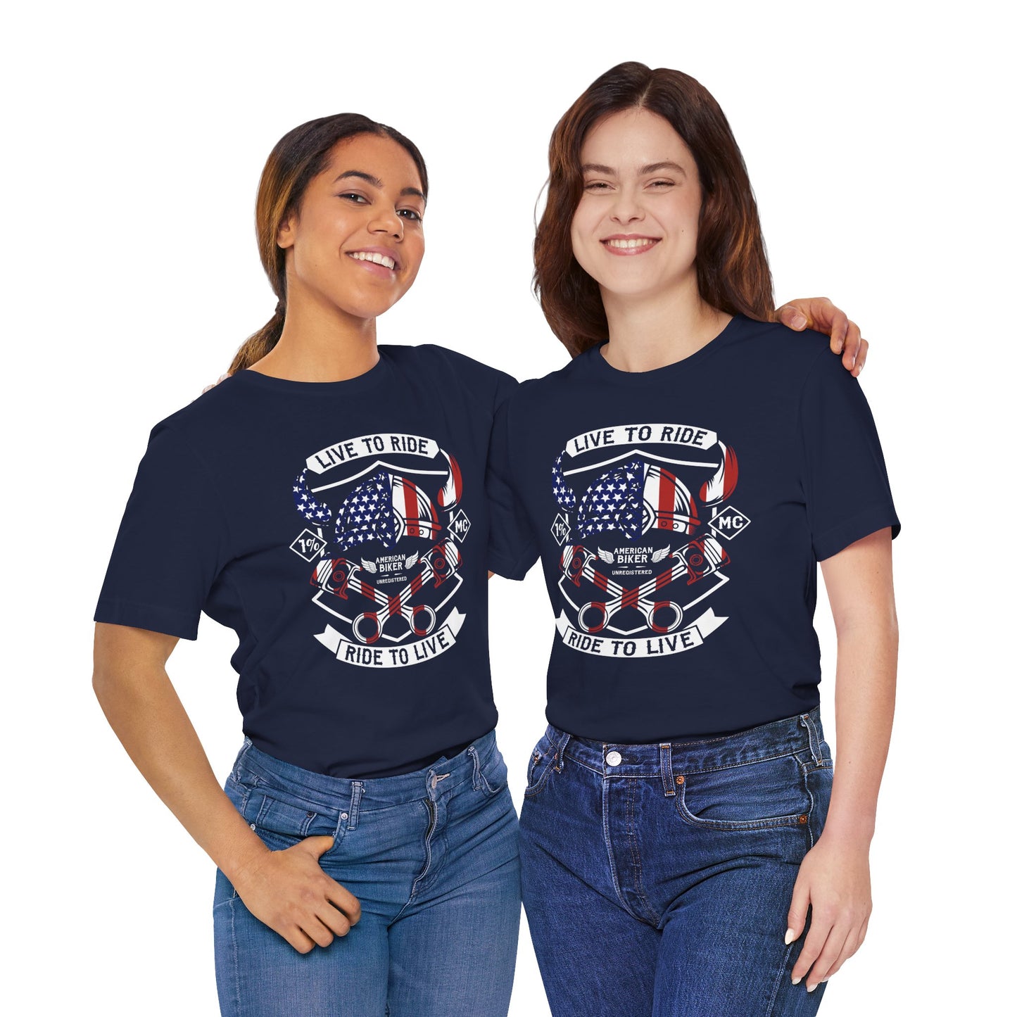 Live To Ride Ride To Live 1% MC Unisex Jersey Short Sleeve Tee