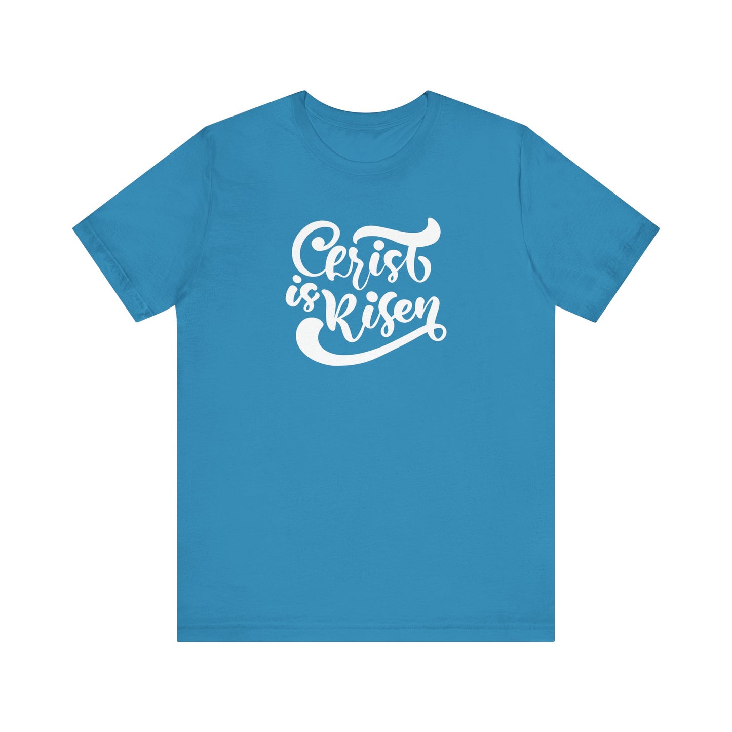Christ is Risen White Print Unisex Jersey Short Sleeve Tee