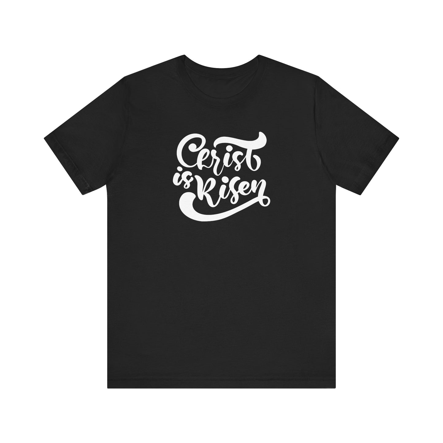 Christ is Risen White Print Unisex Jersey Short Sleeve Tee