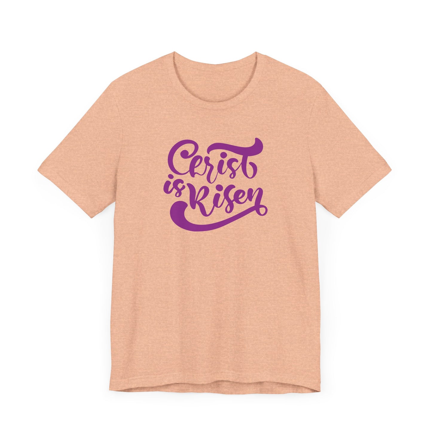 Christ is Risen Purple Print Unisex Jersey Short Sleeve Tee
