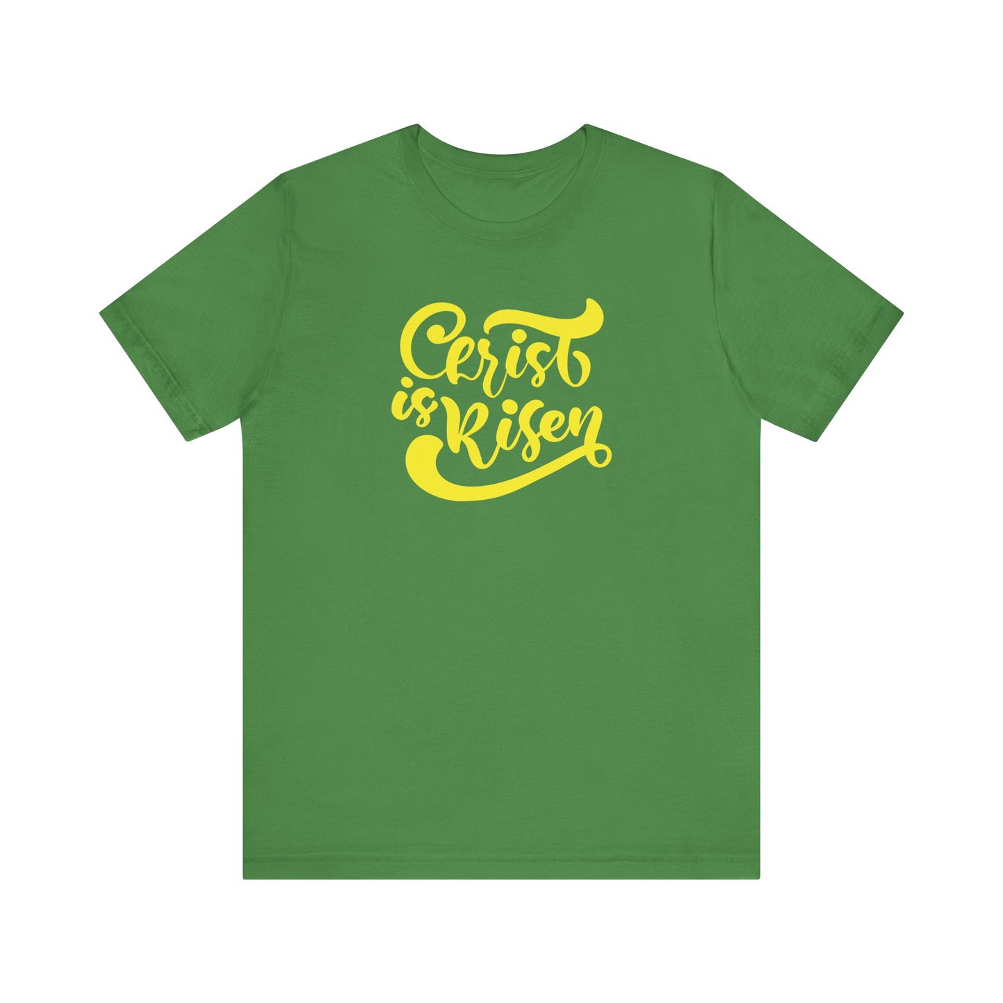 Christ is Risen Yellow Print Unisex Jersey Short Sleeve Tee