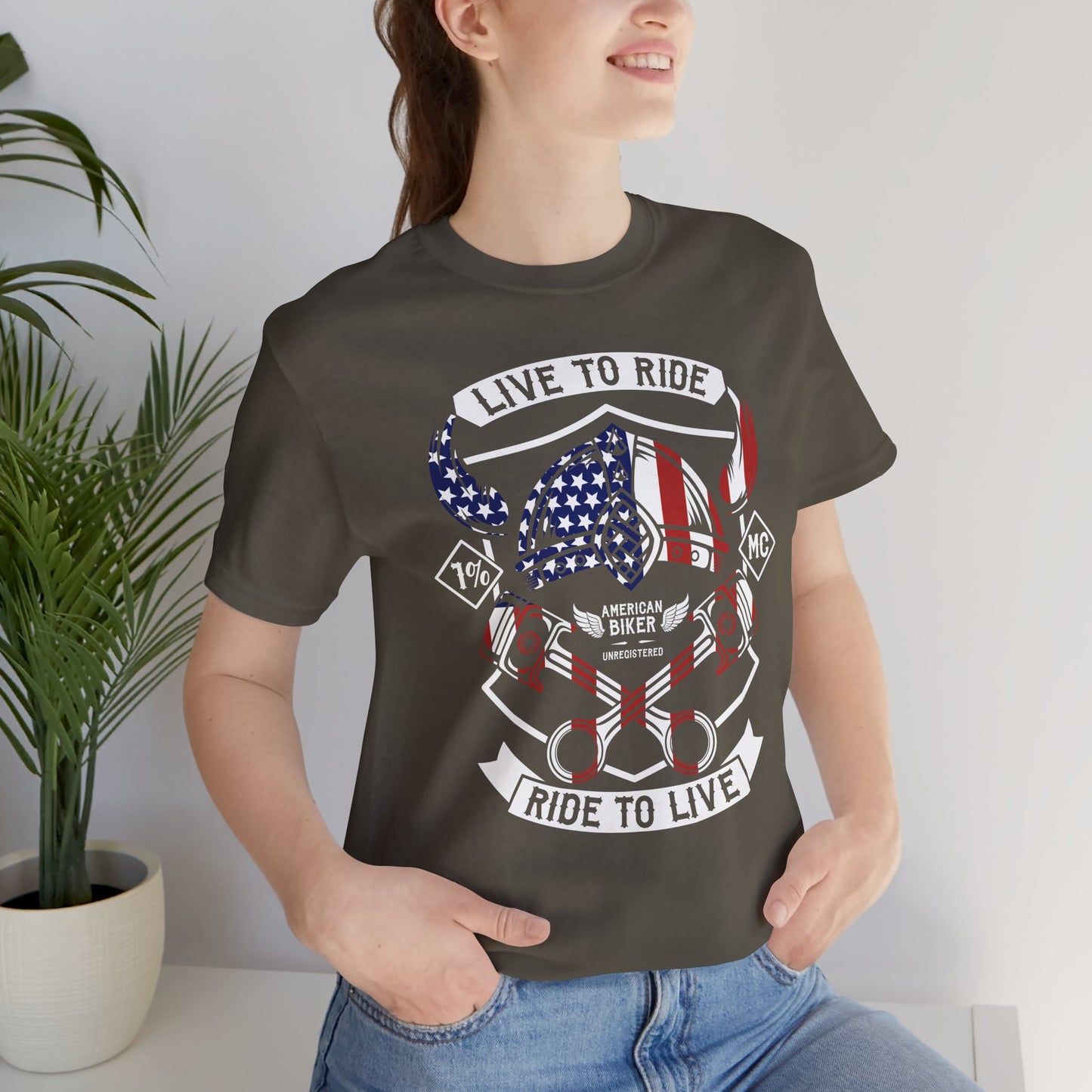 Live To Ride Ride To Live 1% MC Unisex Jersey Short Sleeve Tee