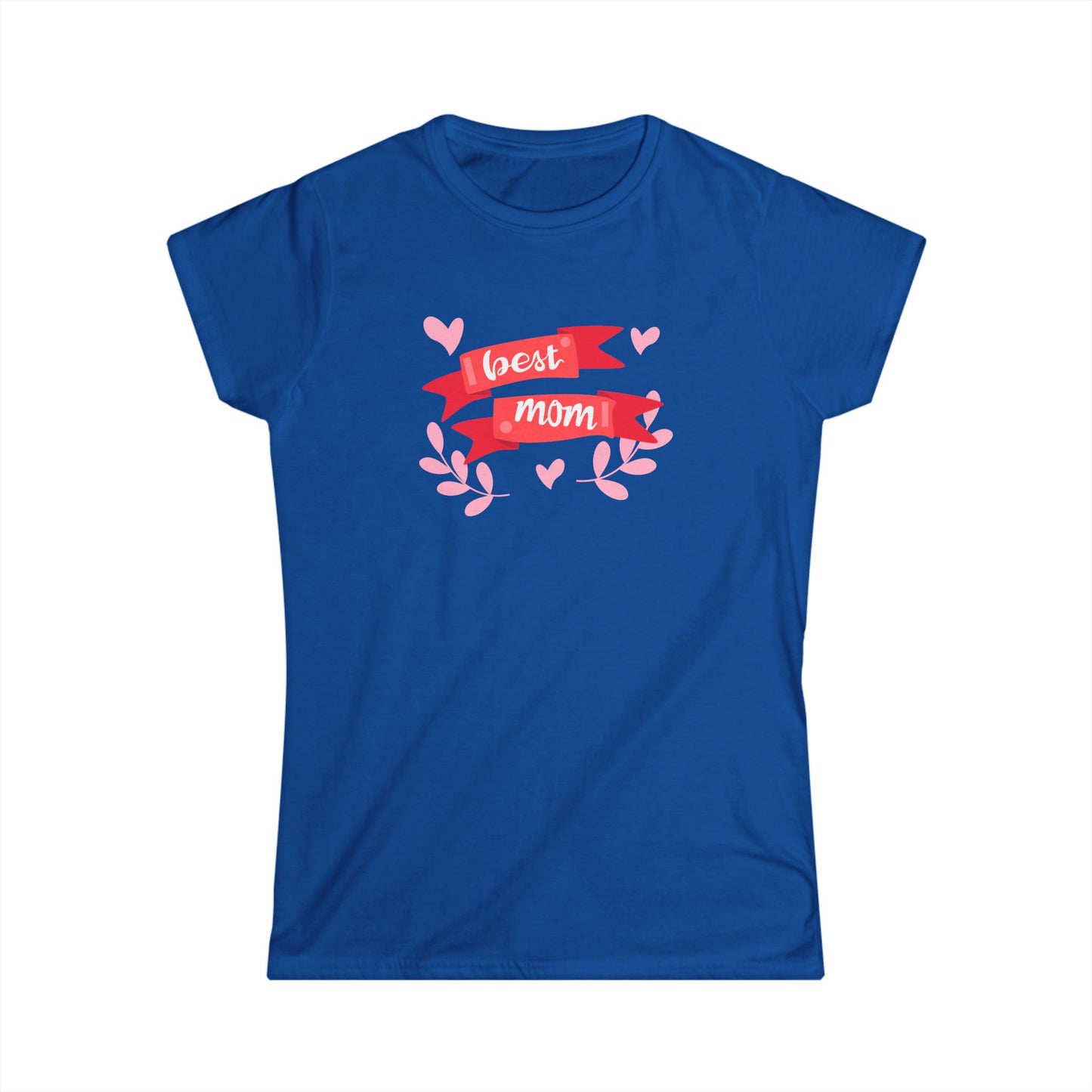 Best Mom Multi Color Print Women's Softstyle Tee