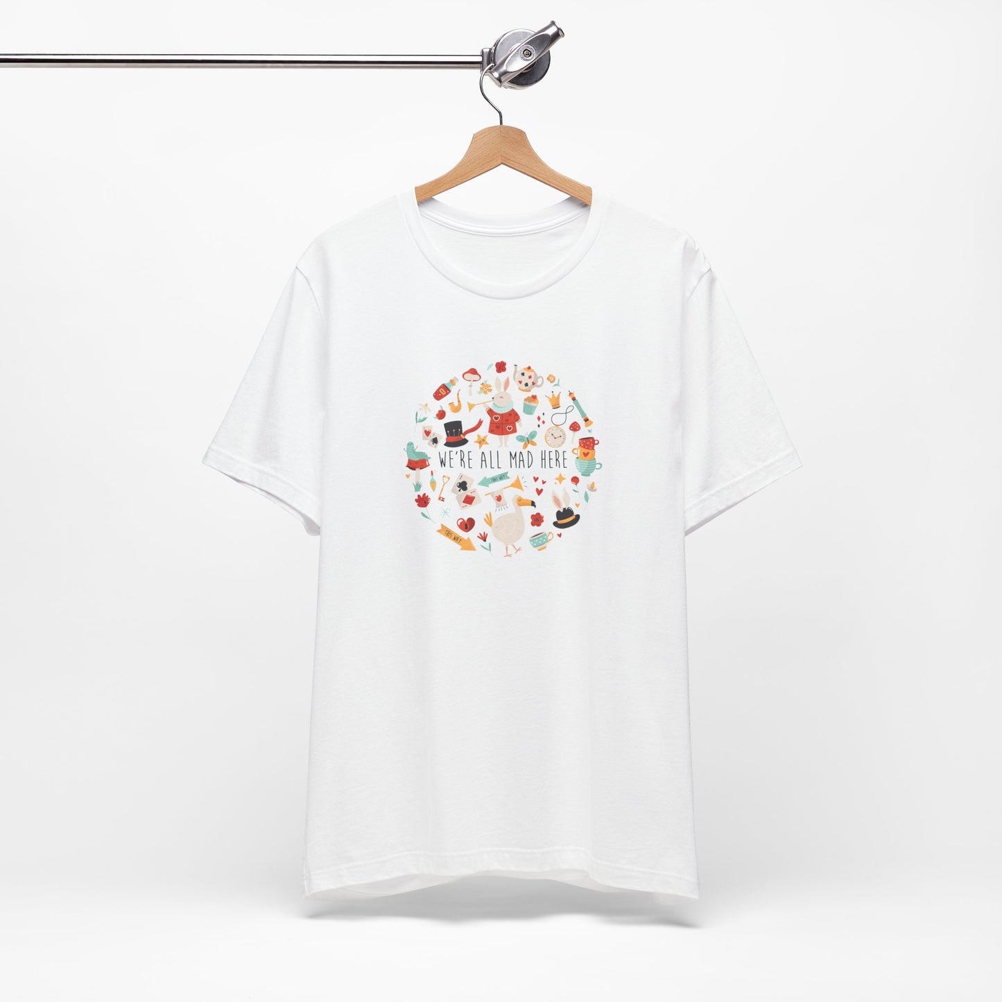 We're All Mad Here Alice In Wonderland Inspired Unisex Jersey Short Sleeve Tee