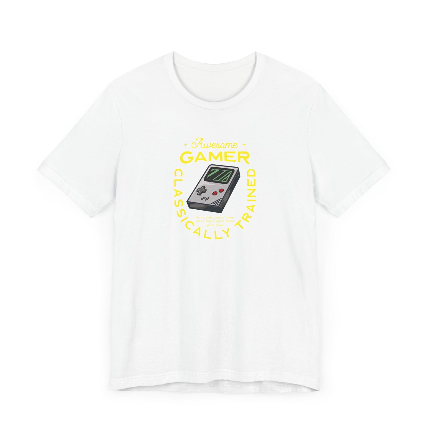Unisex Jersey Short Sleeve Tee Awesome Gamer Classically Trained Yellow Print