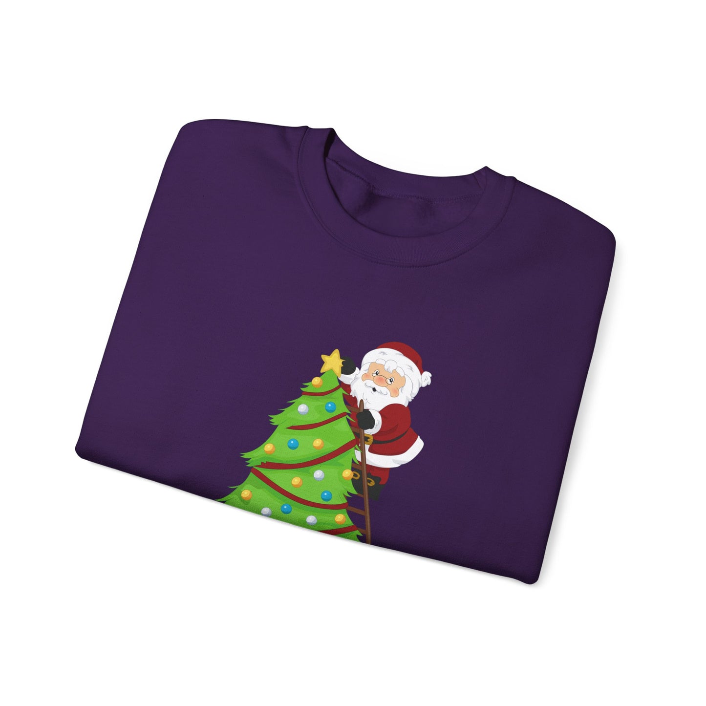 Unisex Heavy Blend Crewneck Sweatshirt Santa Climbing Ladder Merry Christmas π
πβ¨