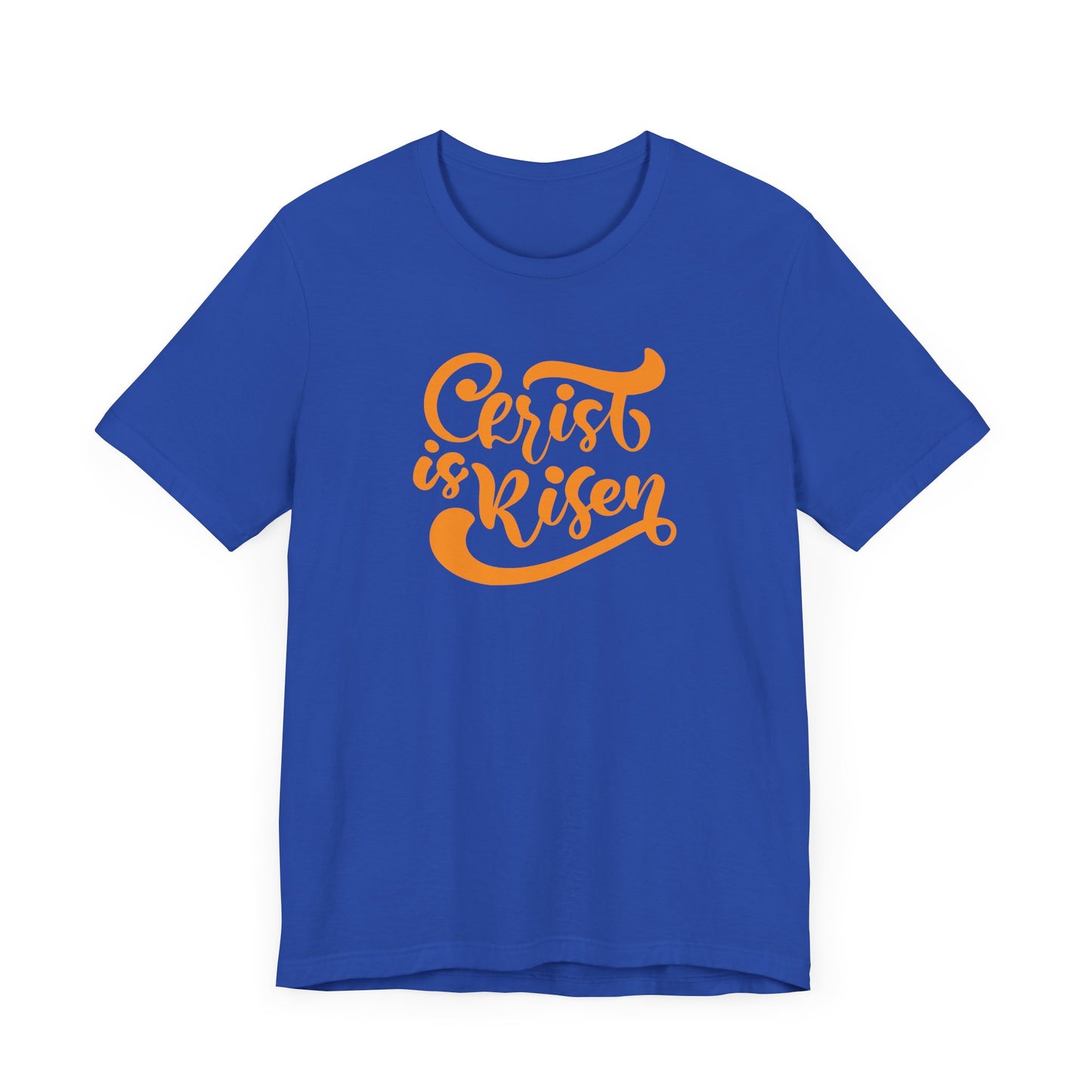 Christ is Risen Orange Print Unisex Jersey Short Sleeve Tee