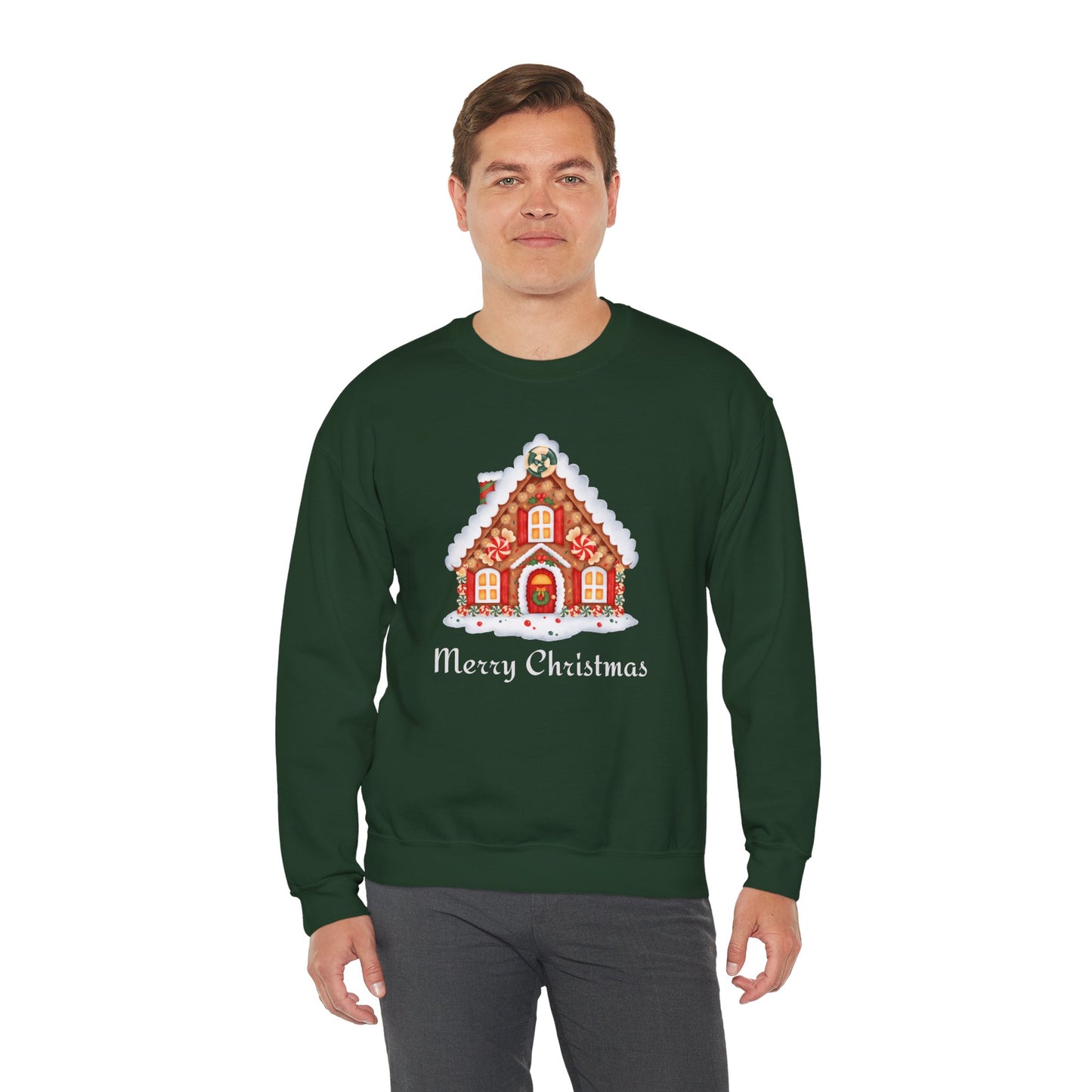 Christmas Gingerbread House ππ¬β¨ Unisex Heavy Blend Crewneck Sweatshirt