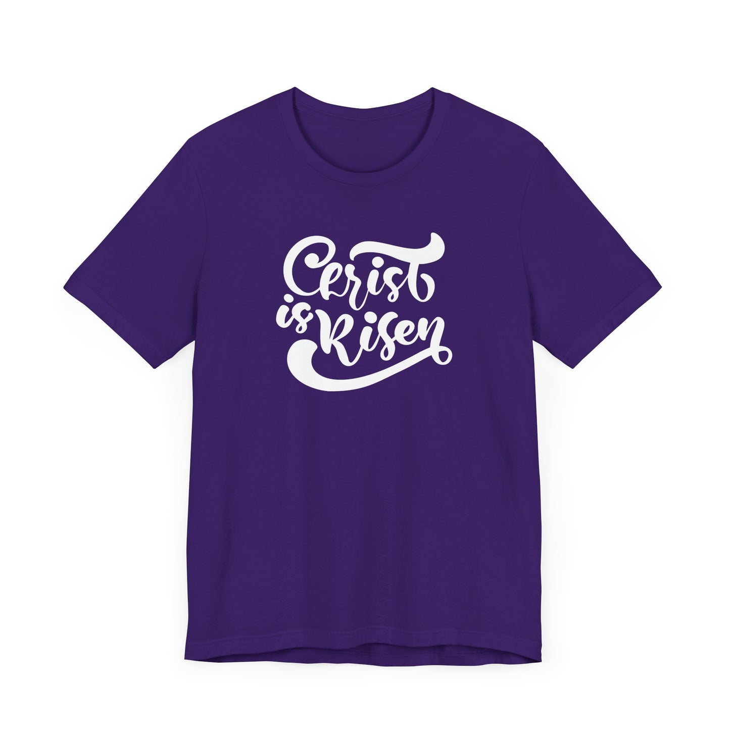 Christ is Risen White Print Unisex Jersey Short Sleeve Tee