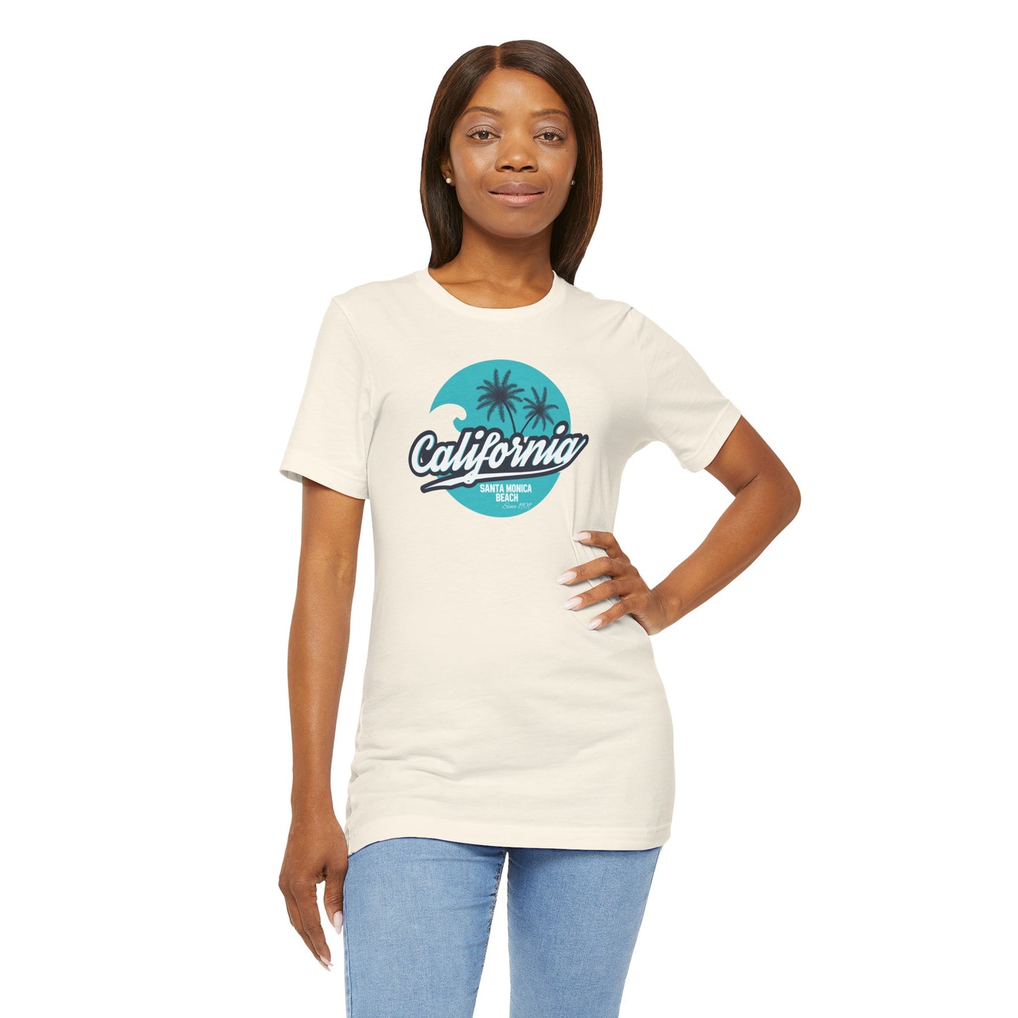 California Santa Monica Beach Unisex Jersey Short Sleeve Tee