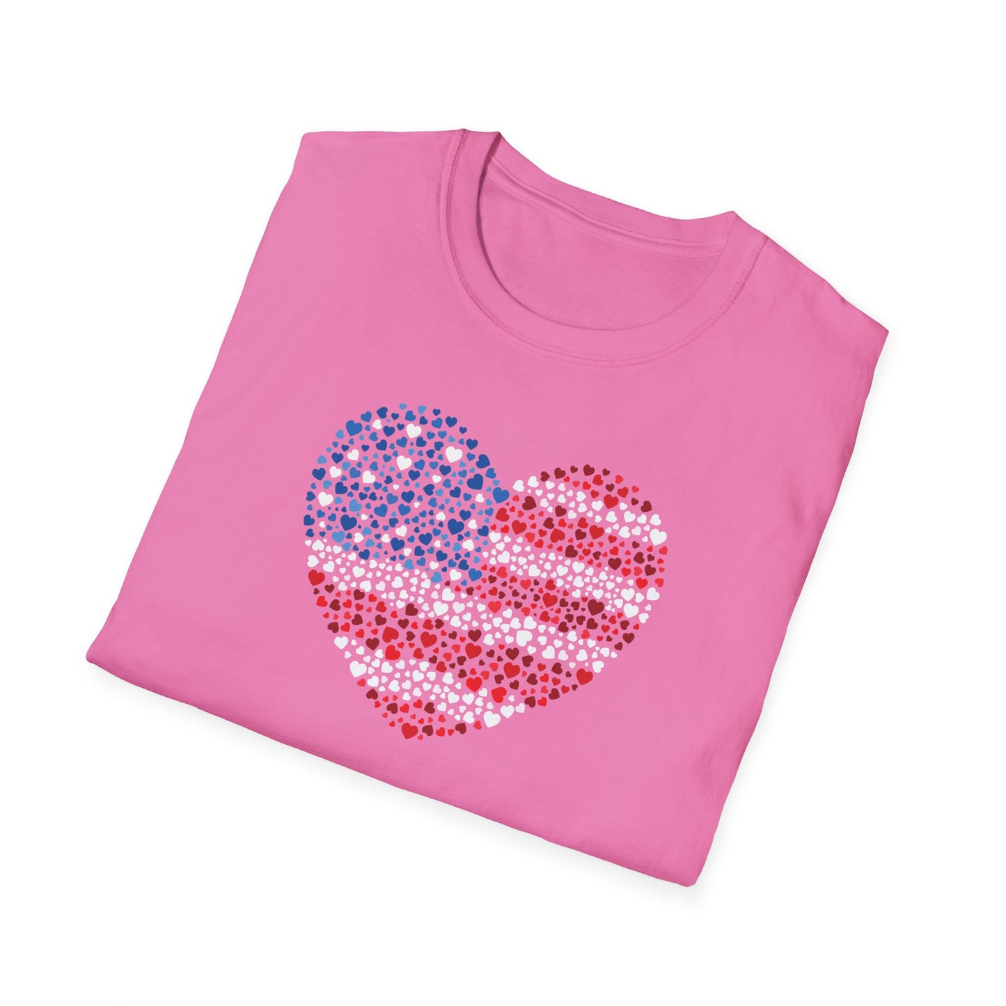 Patriotic Heartbeat Unisex Softstyle T-Shirt