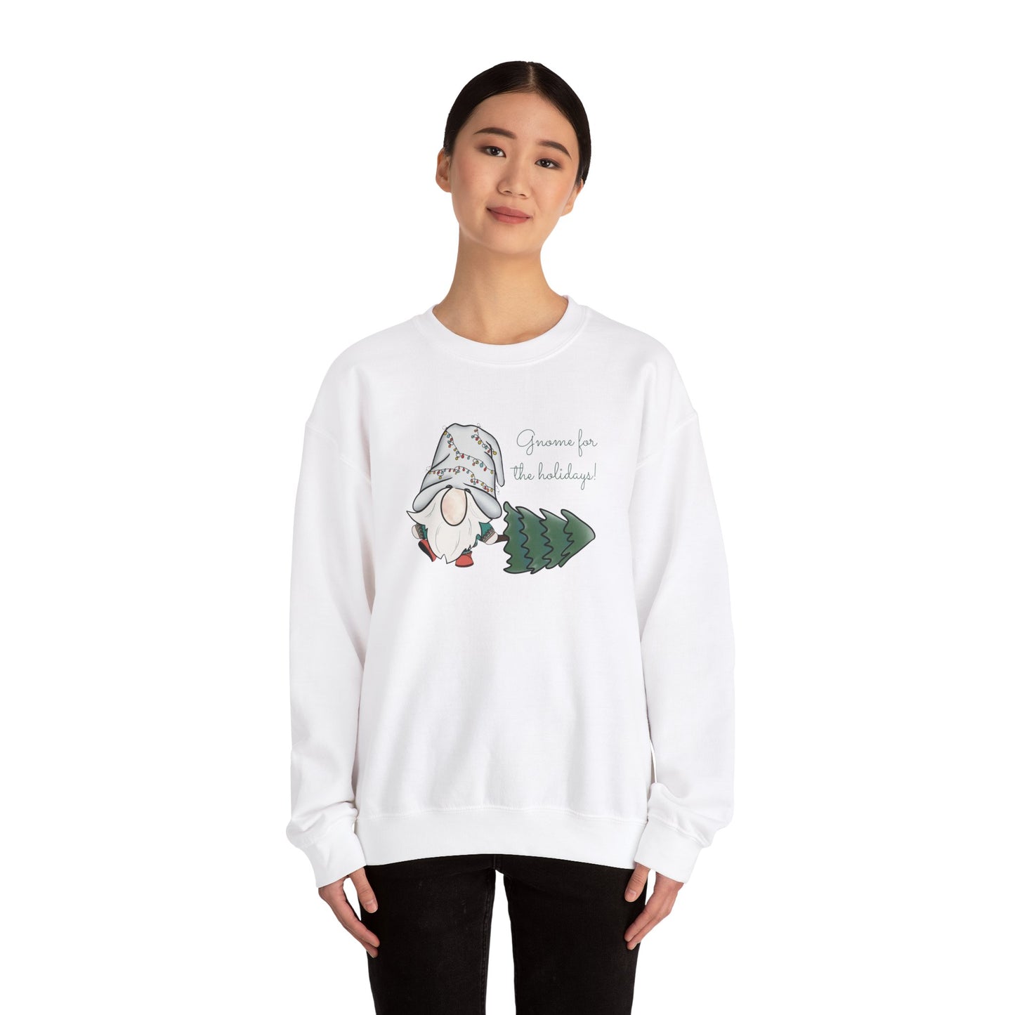 Unisex Heavy Blend Crewneck Sweatshirt Gnome for the Holidays πβ¨