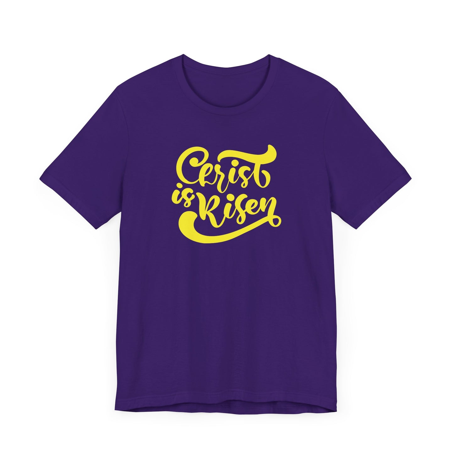 Christ is Risen Yellow Print Unisex Jersey Short Sleeve Tee